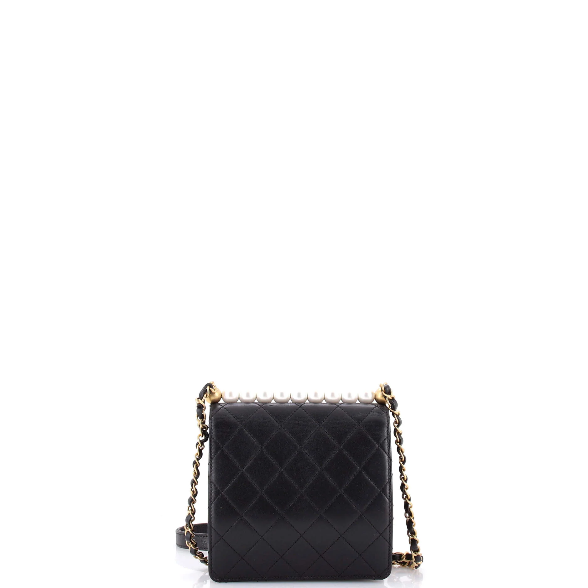 Chic Pearls Flap Bag Quilted Goatskin Mini - Image 3