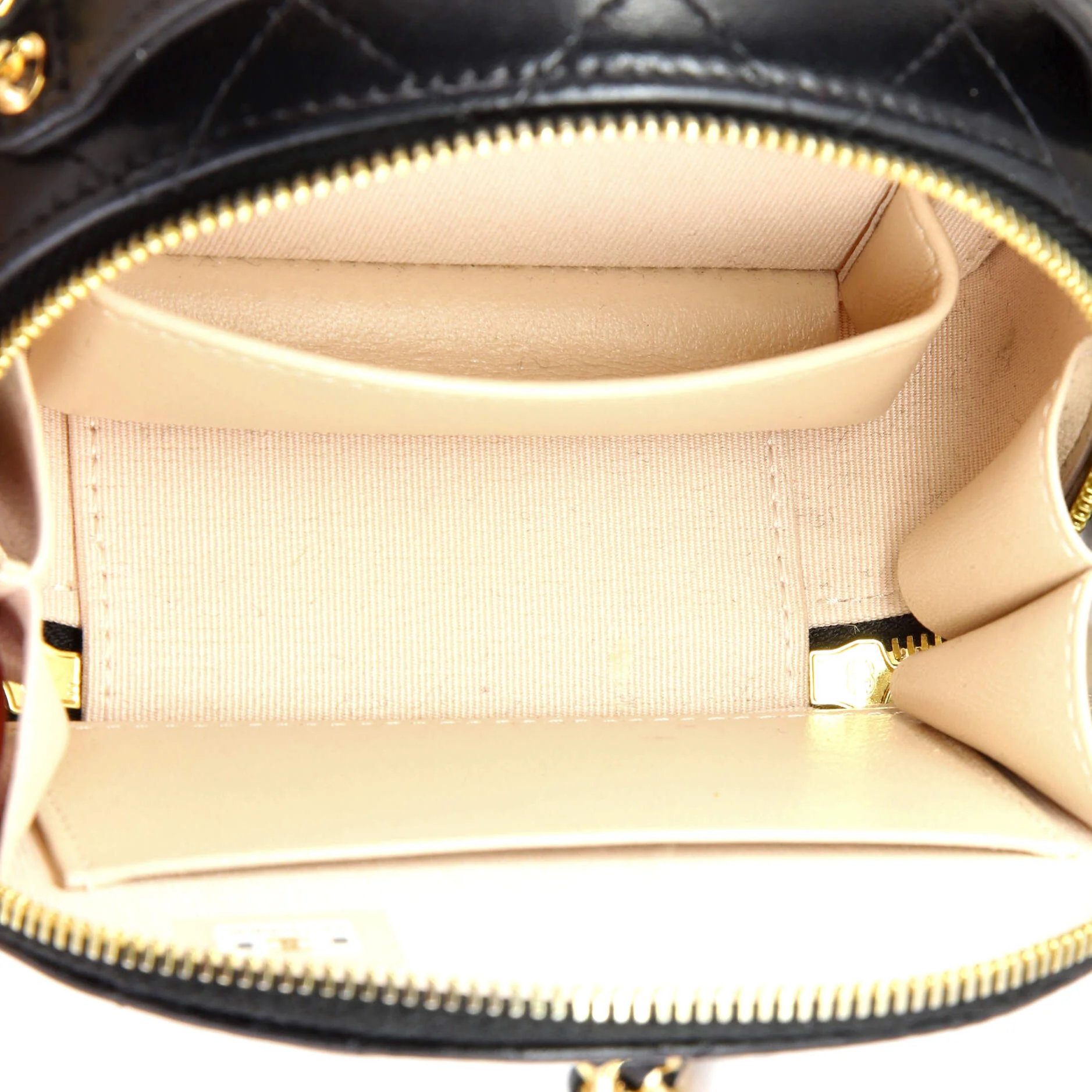 Chic Riviera Vanity Case with Chain Quilted Lambskin Mini - Image 5