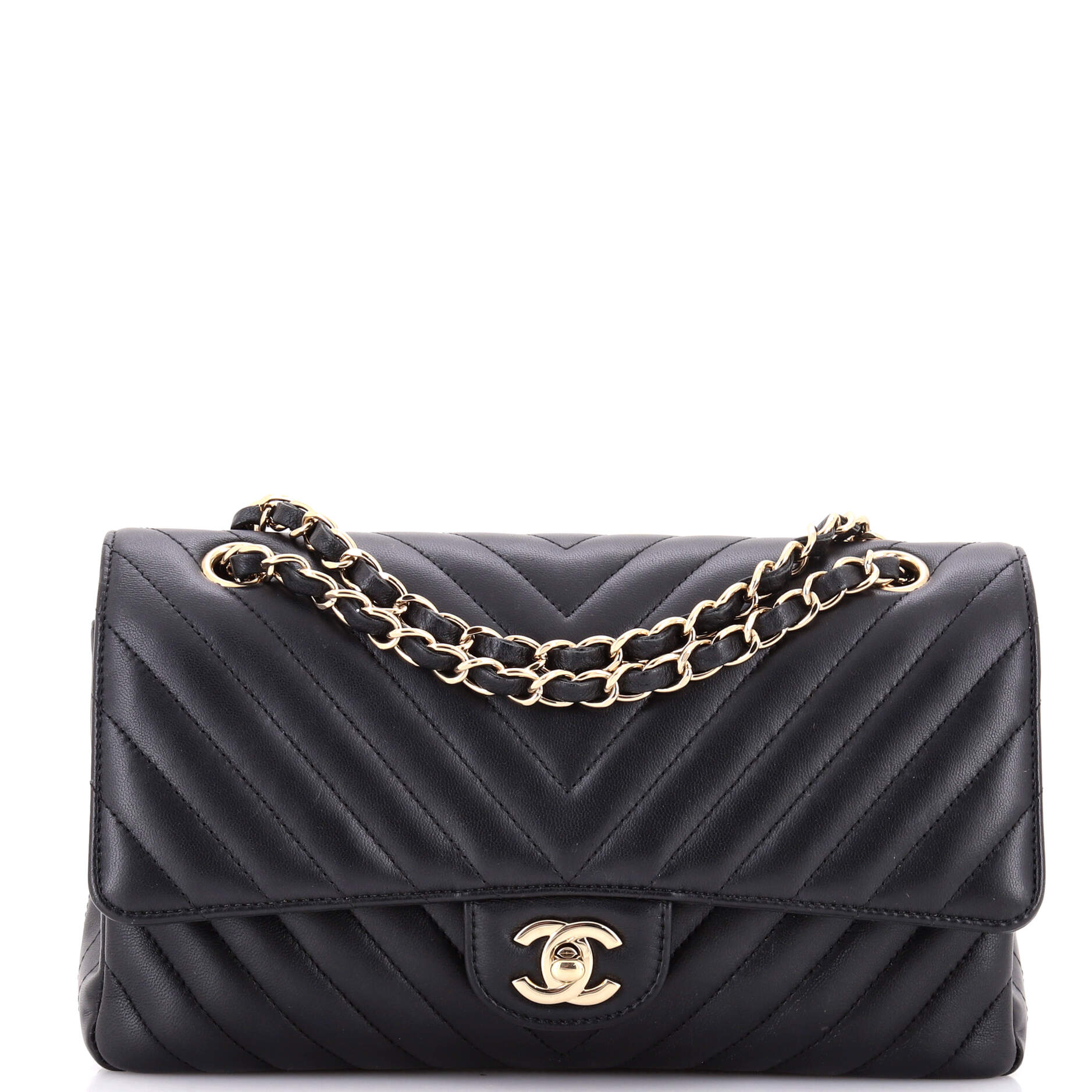 Classic Double Flap Bag Chevron Lambskin Medium