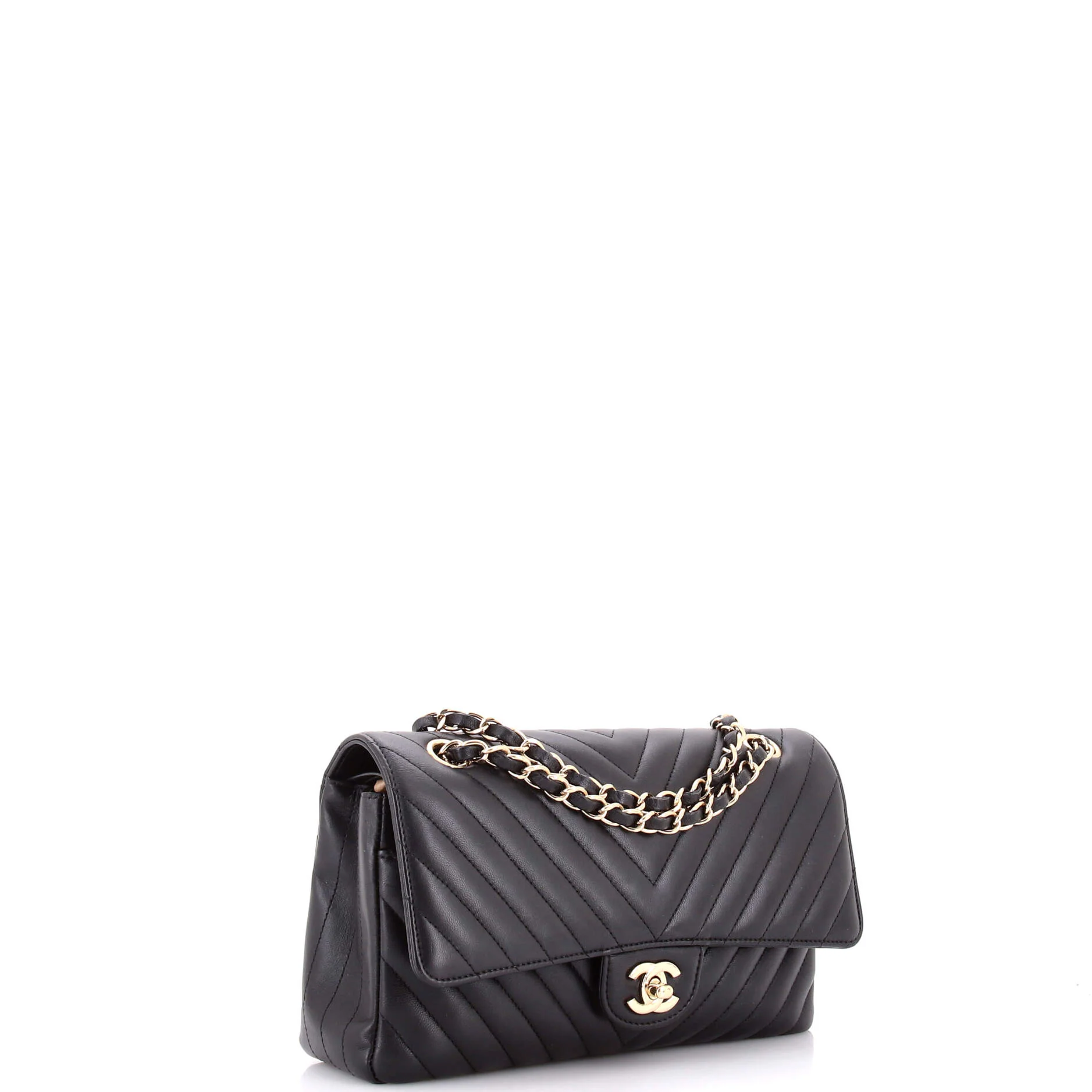 Classic Double Flap Bag Chevron Lambskin Medium - Image 3