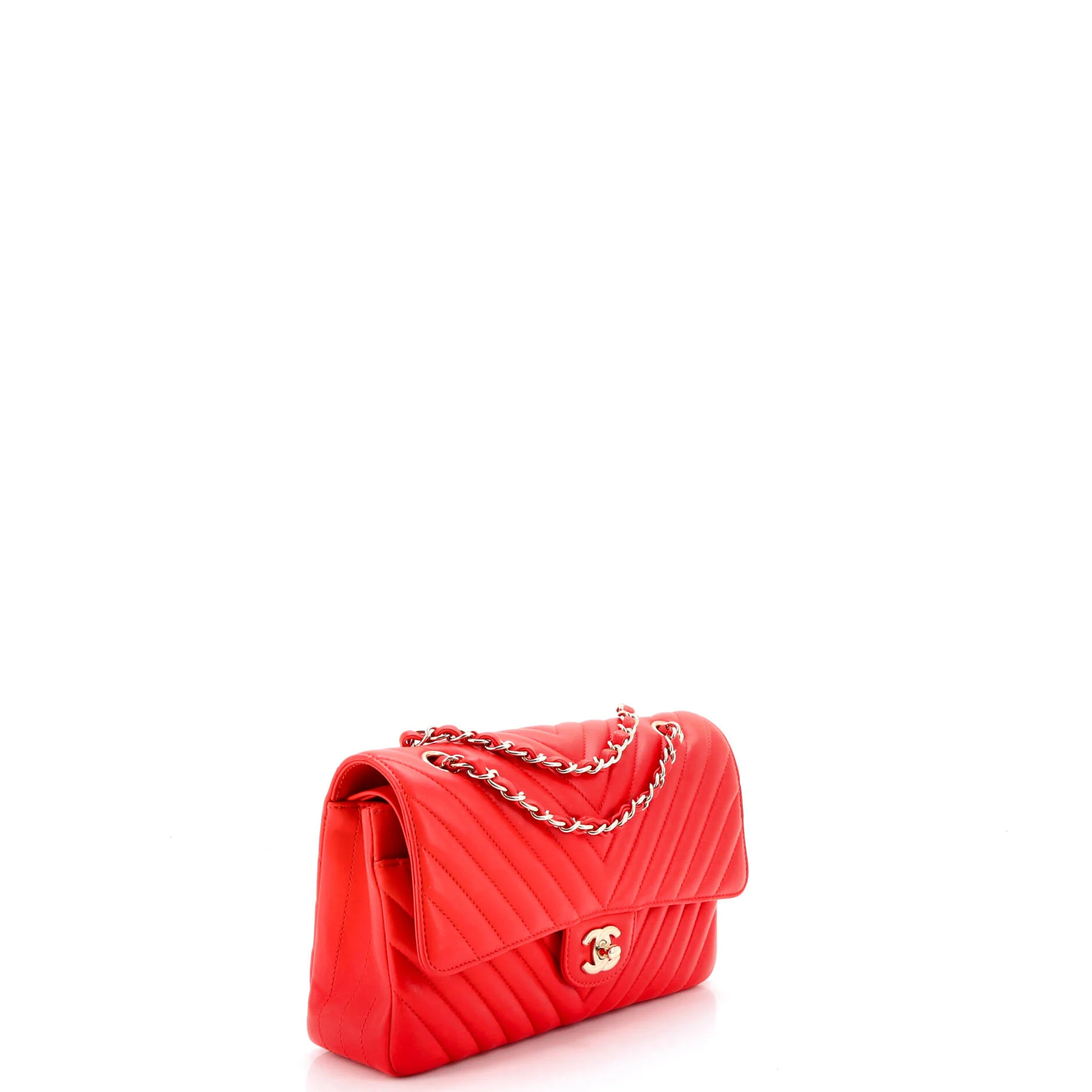 Classic Double Flap Bag Chevron Lambskin Medium - Image 3