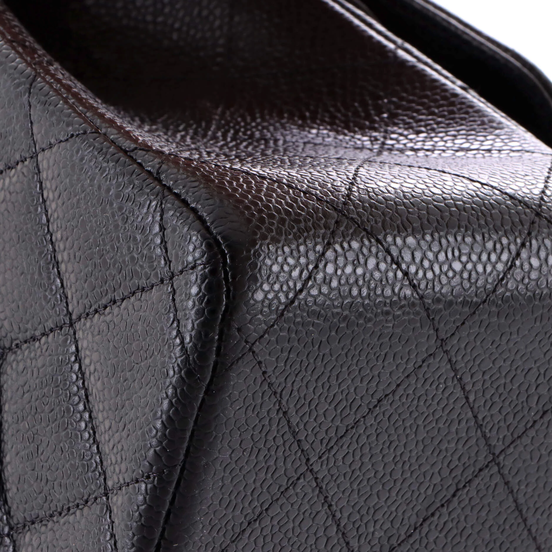 Classic Double Flap Bag Quilted Caviar Jumbo - Image 7