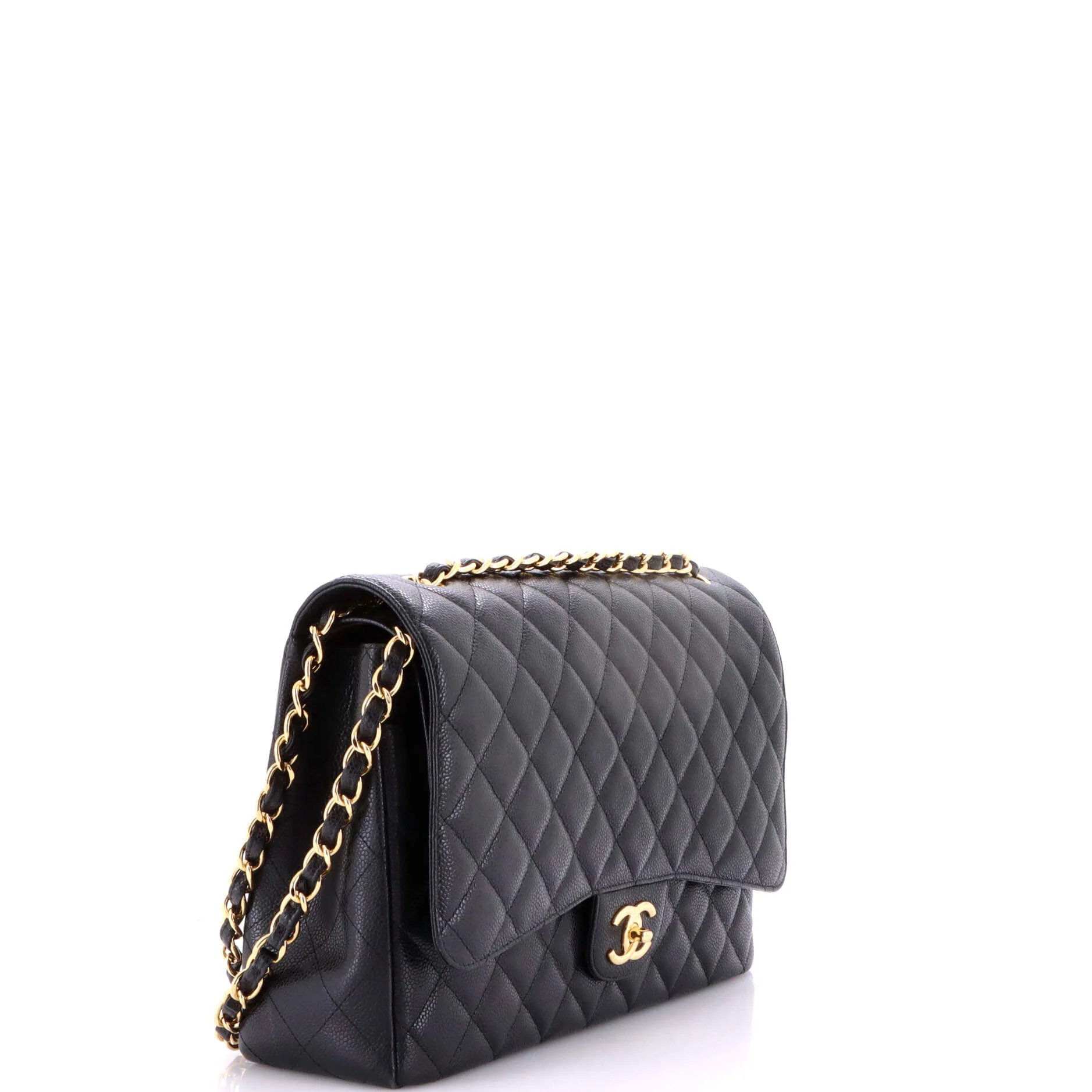 Classic Double Flap Bag Quilted Caviar Maxi - Image 2