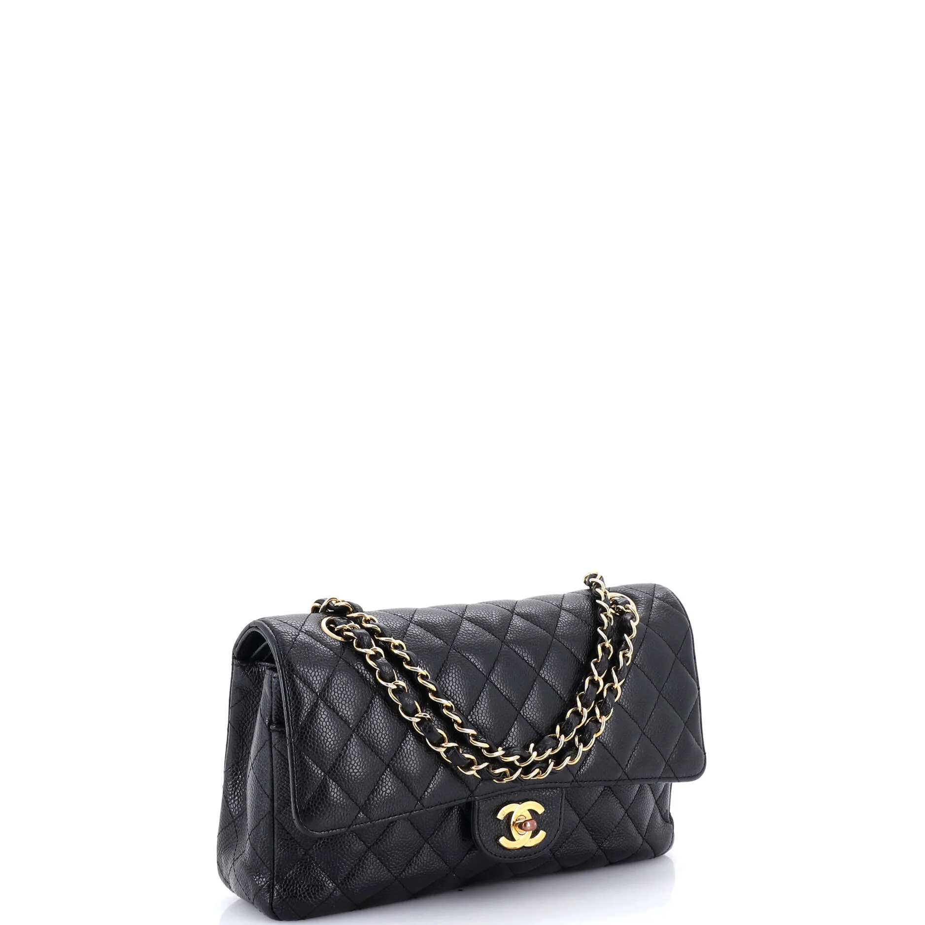 Vintage Classic Double Flap Bag Quilted Caviar Medium - Image 2