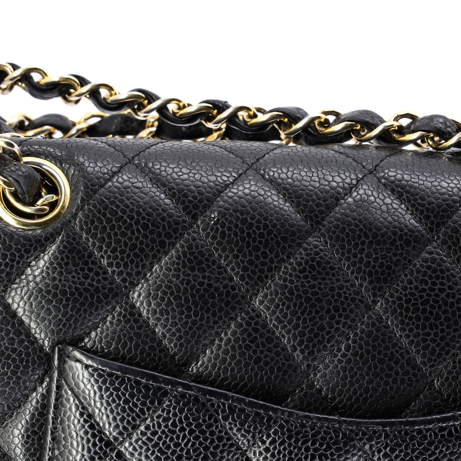 Vintage Classic Double Flap Bag Quilted Caviar Medium - Image 6