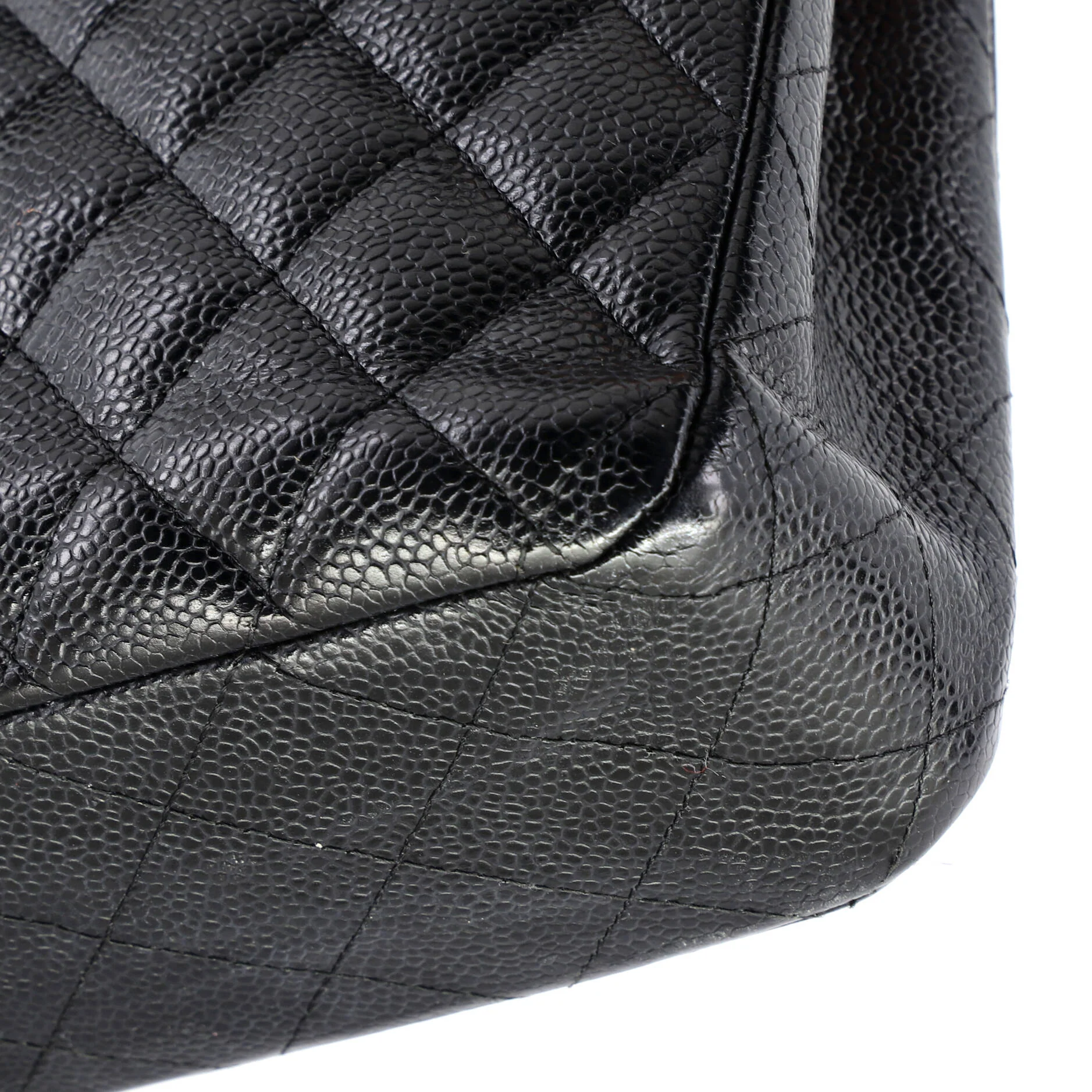 Vintage Classic Double Flap Bag Quilted Caviar Medium - Image 7