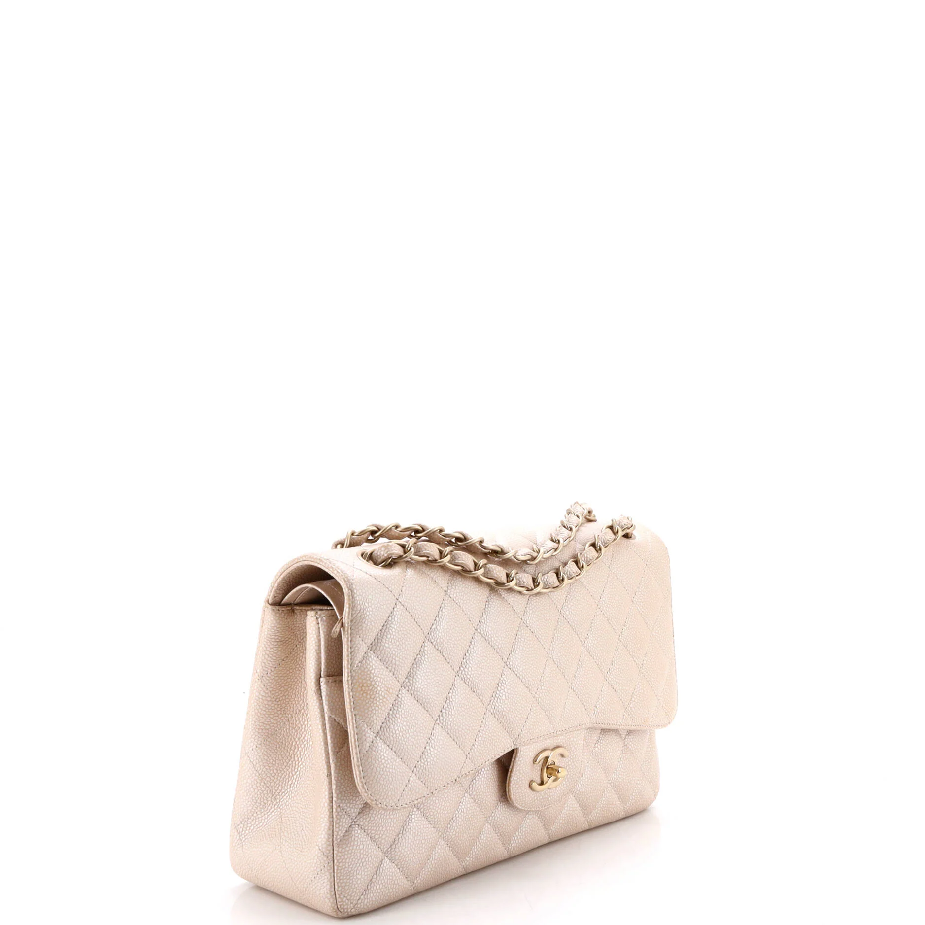 Classic Double Flap Bag Quilted Iridescent Caviar Jumbo - Image 2