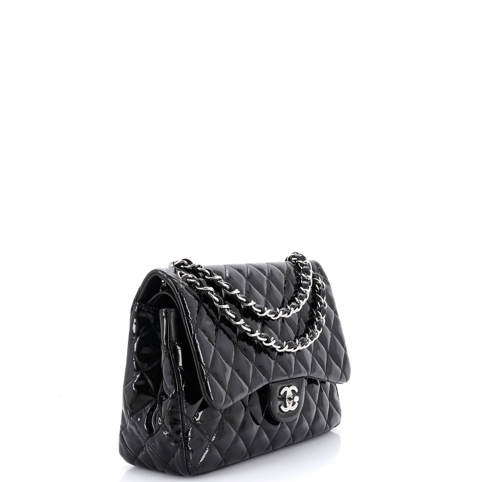 Classic Double Flap Bag Quilted Patent Jumbo - Image 2