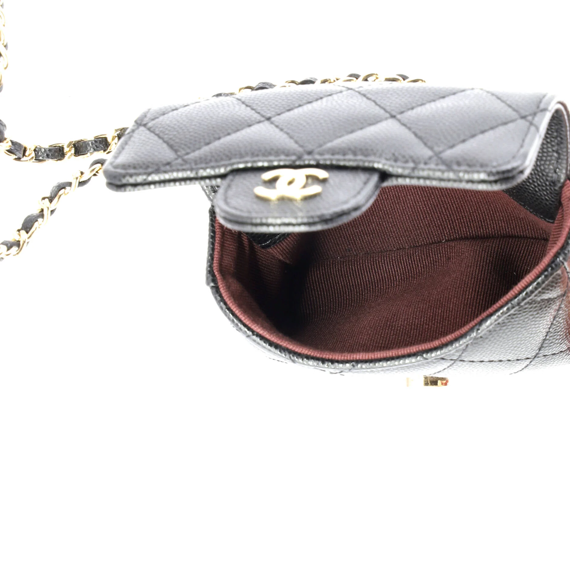 Classic Flap Chain Belt Bag Quilted Caviar Mini - Image 5