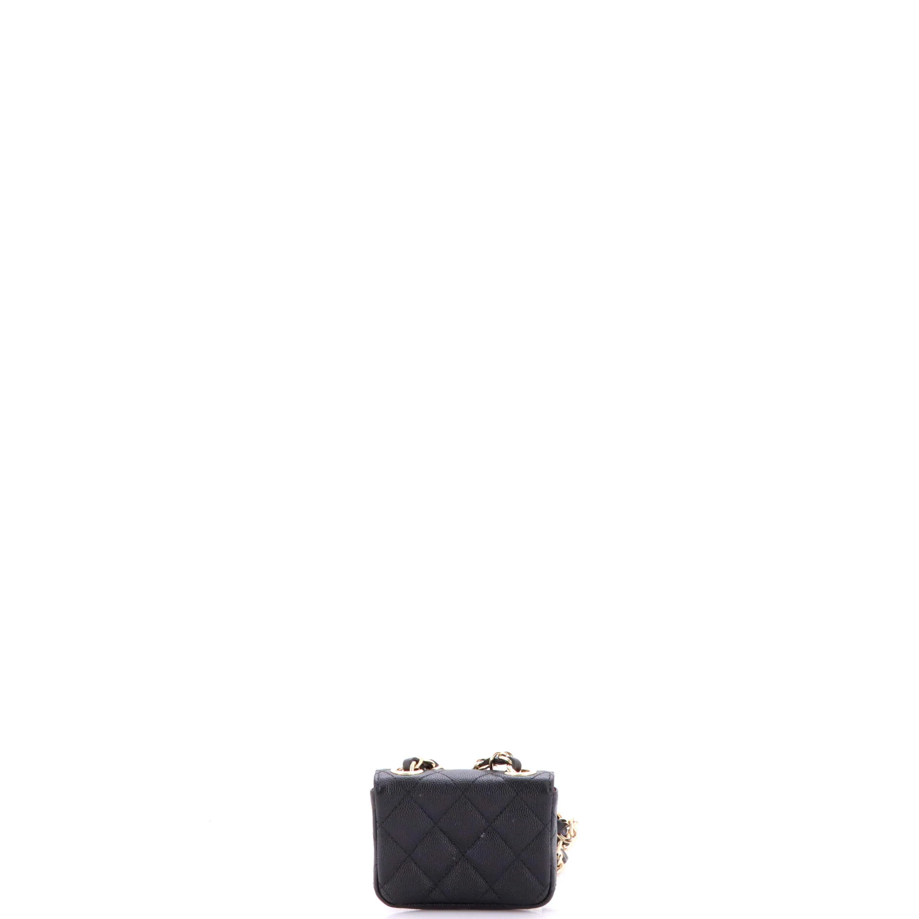 Classic Flap Charm Chain Belt Bag Quilted Caviar Mini - Image 4