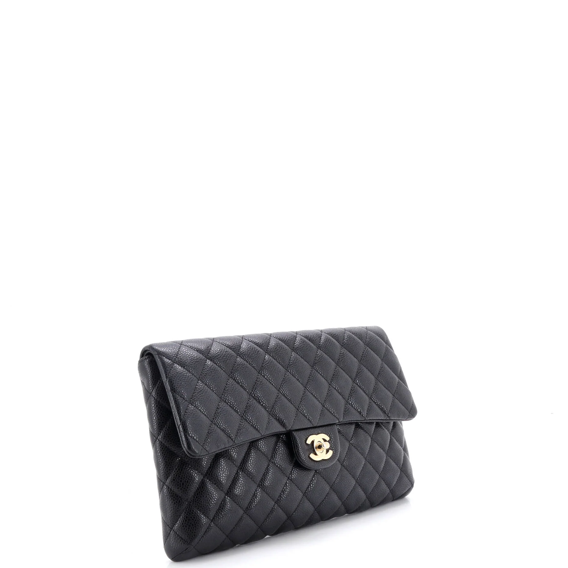 Classic Flap Clutch Quilted Caviar - Image 3