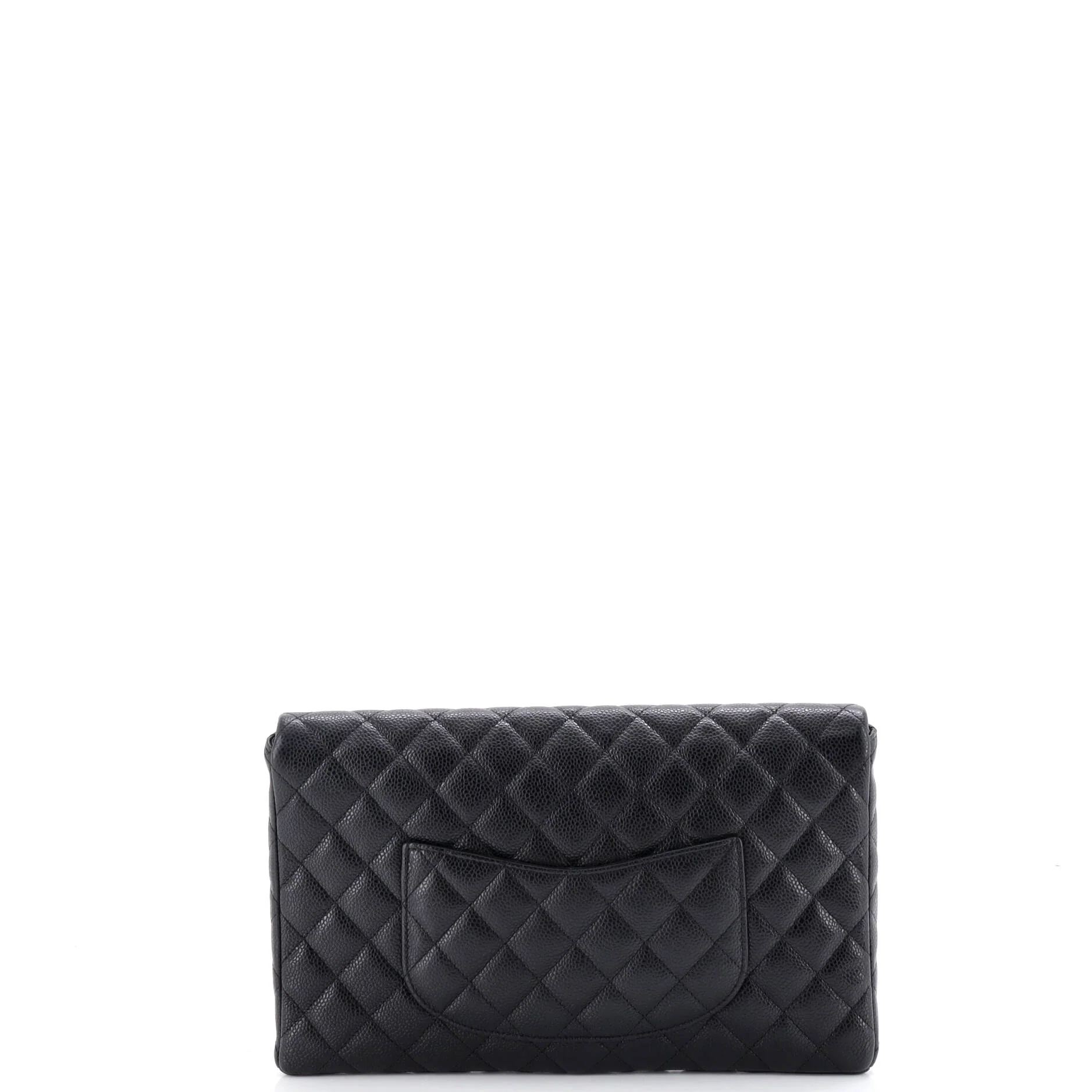 Classic Flap Clutch Quilted Caviar - Image 4
