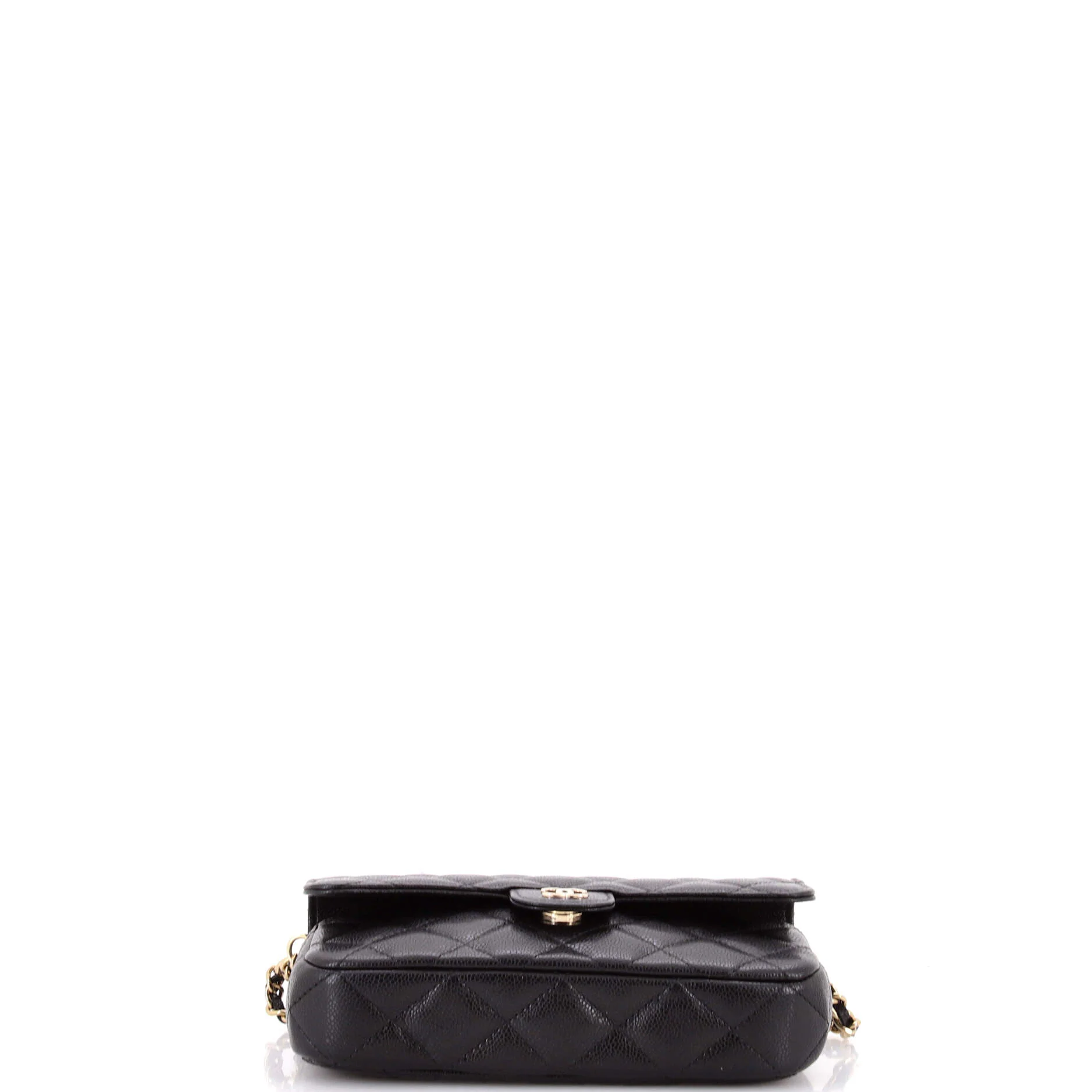 Classic Flap Phone Holder with Chain Quilted Caviar - Image 4