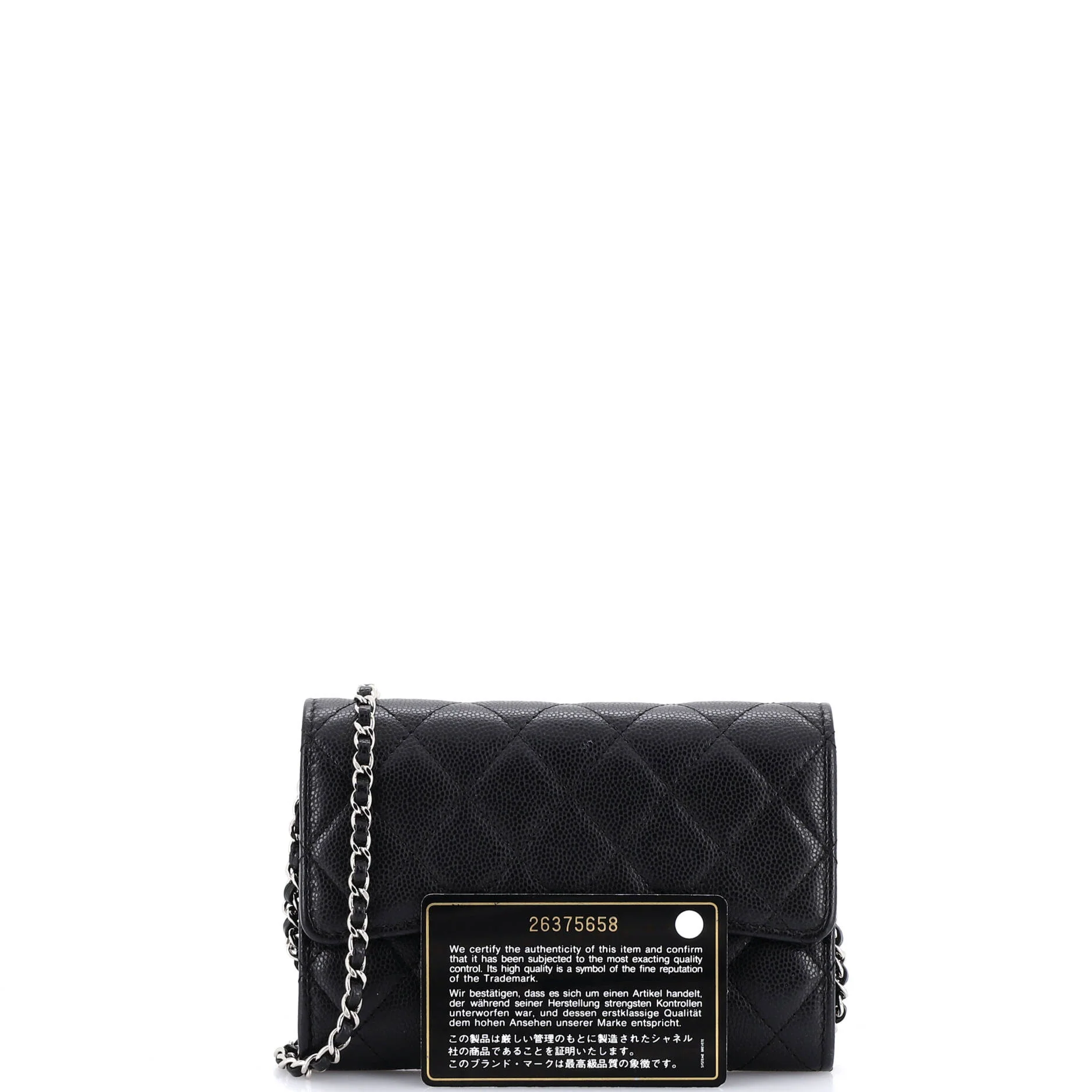Classic Flap Wallet Crossbody Bag Quilted Caviar Mini - Image 2