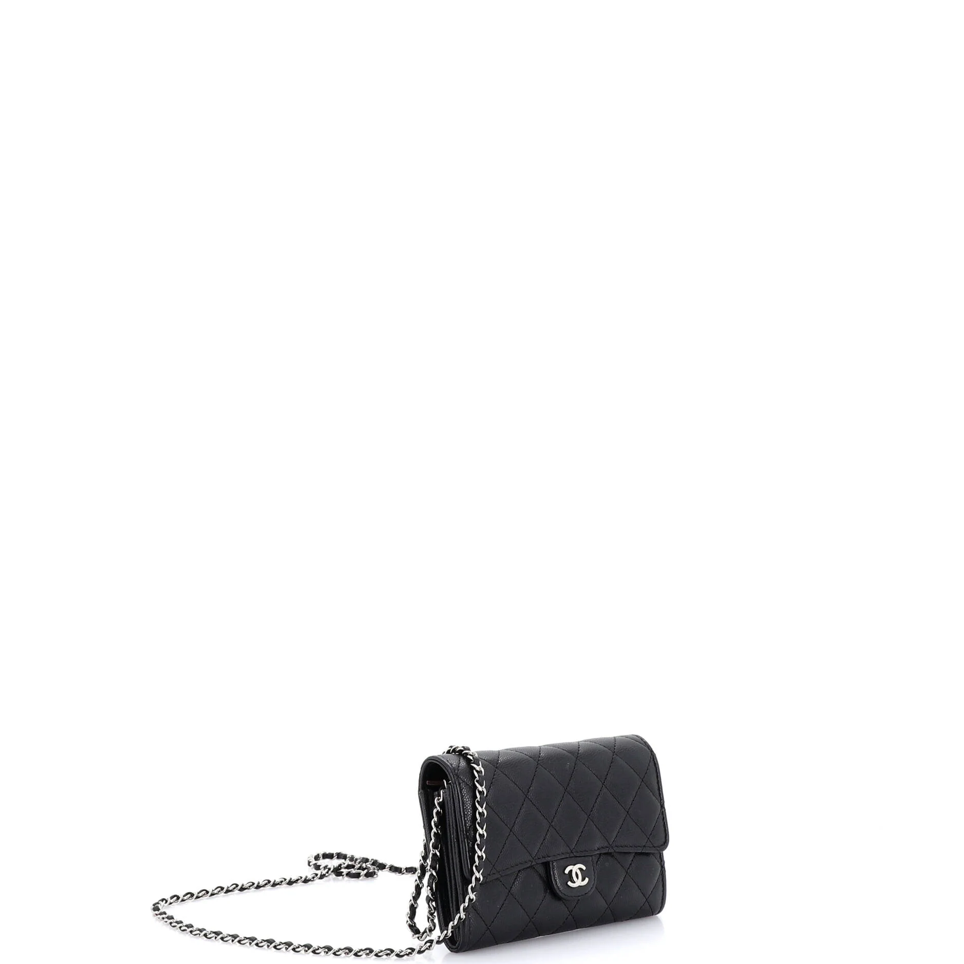 Classic Flap Wallet Crossbody Bag Quilted Caviar Mini - Image 3