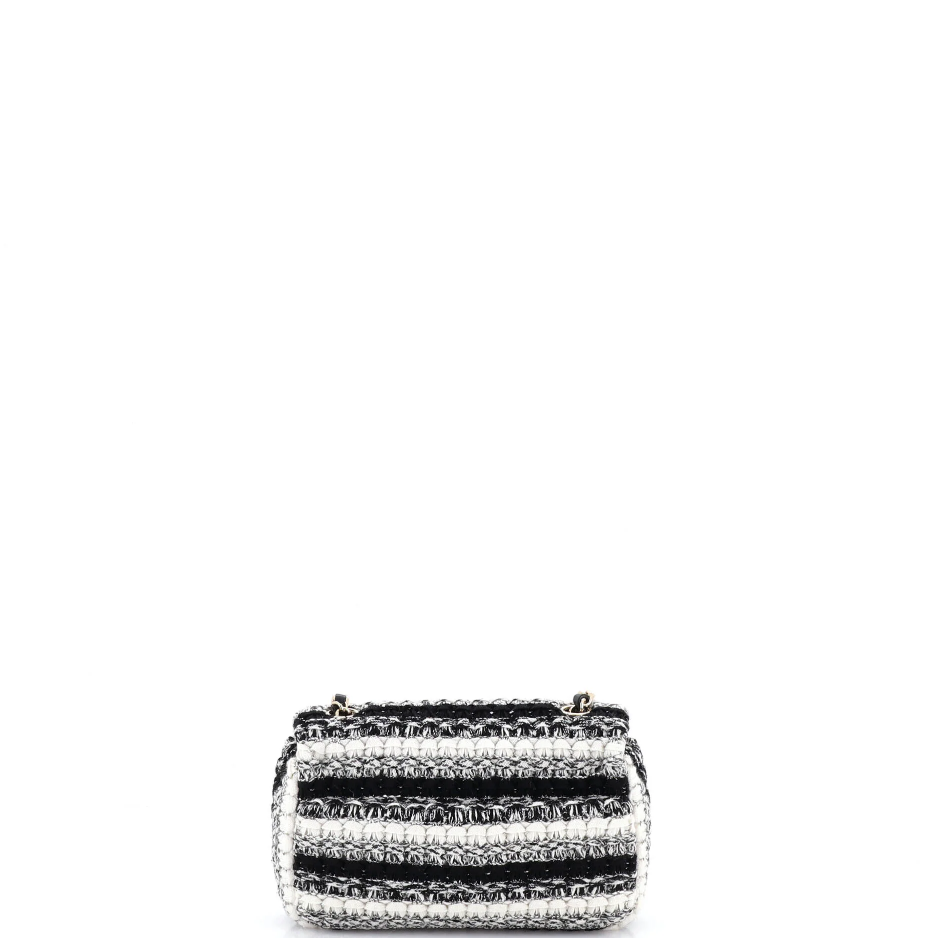 Classic Single Flap Bag Braided Quilted Tweed Mini - Image 4