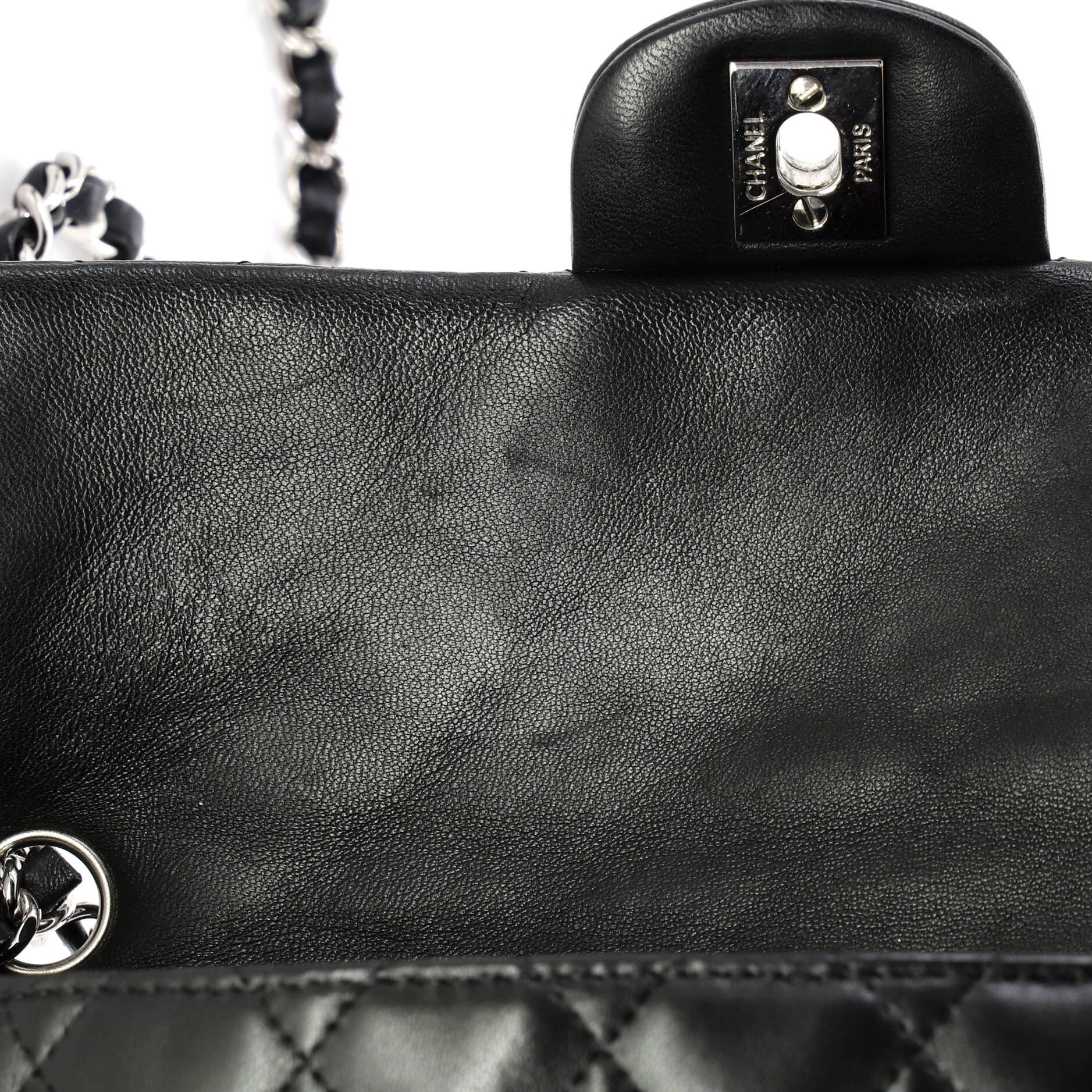 Classic Single Flap Bag Quilted Lambskin East West - Image 7