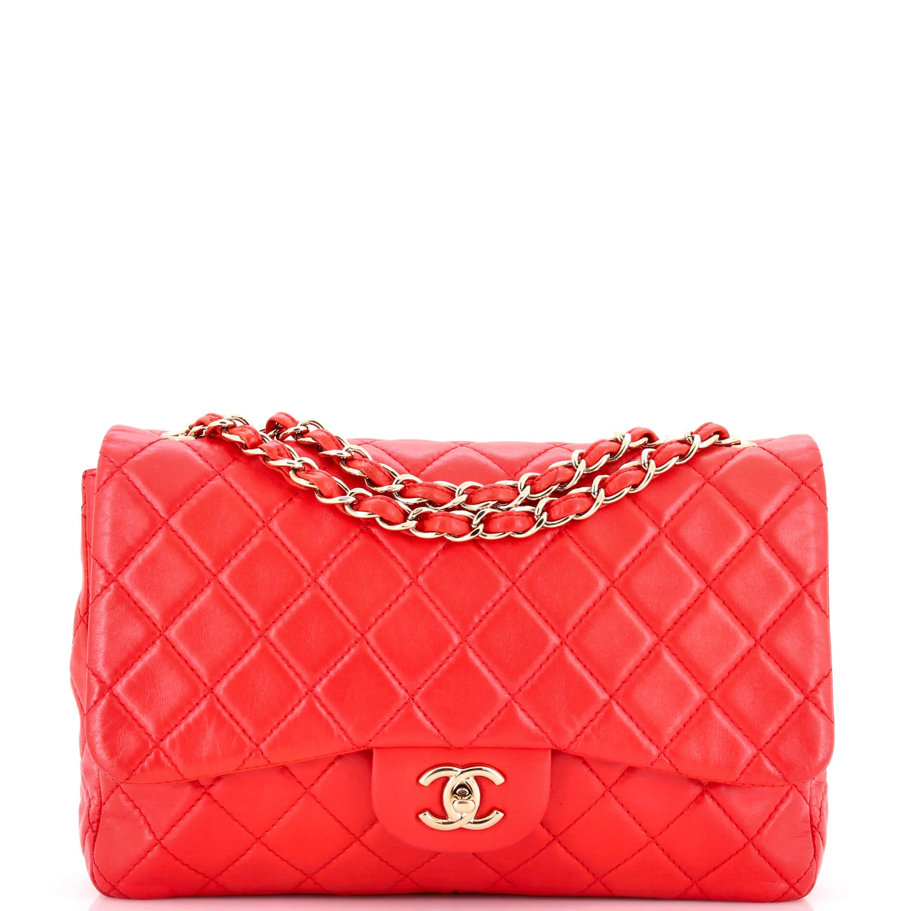 Classic Single Flap Bag Quilted Lambskin Jumbo