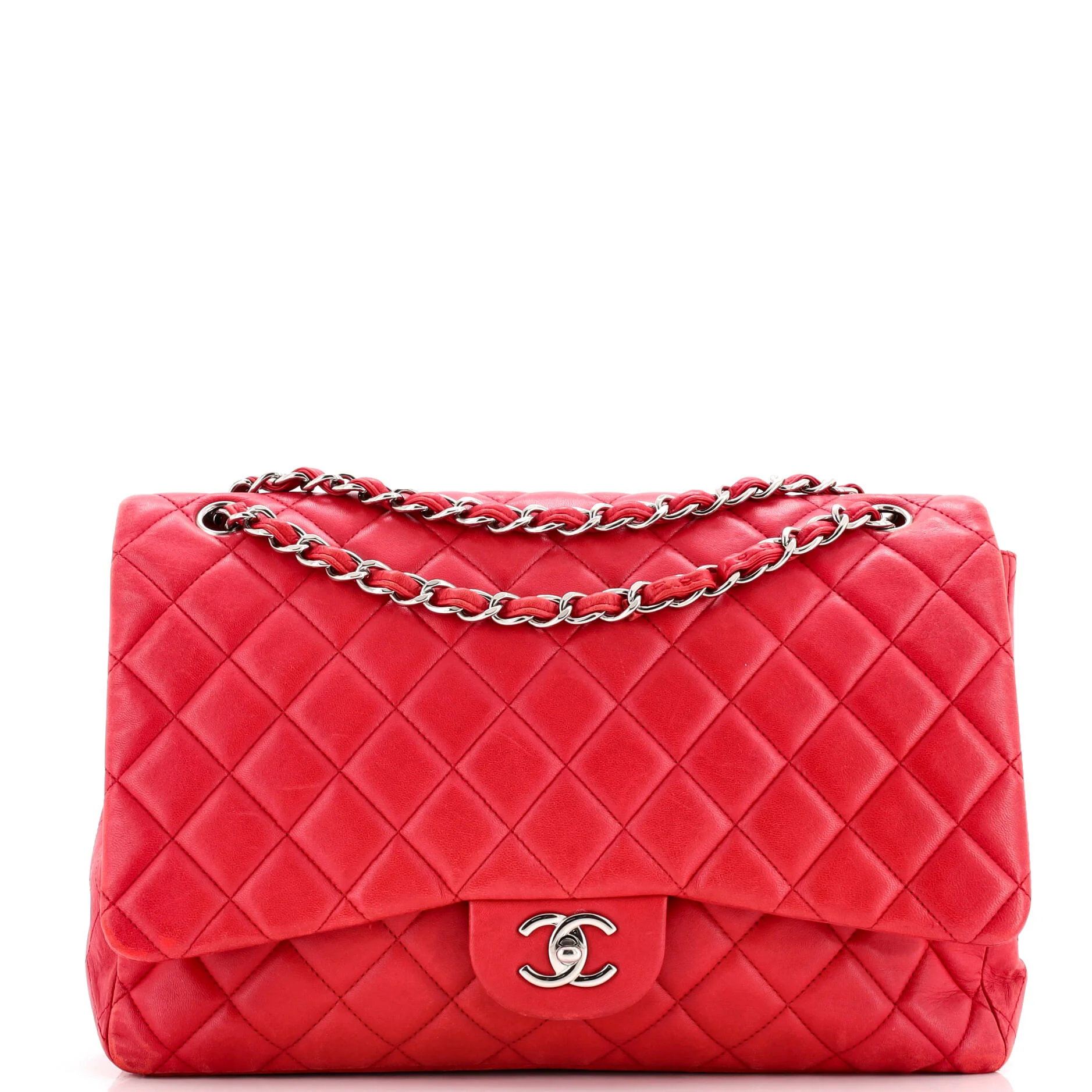 Classic Single Flap Bag Quilted Lambskin Maxi
