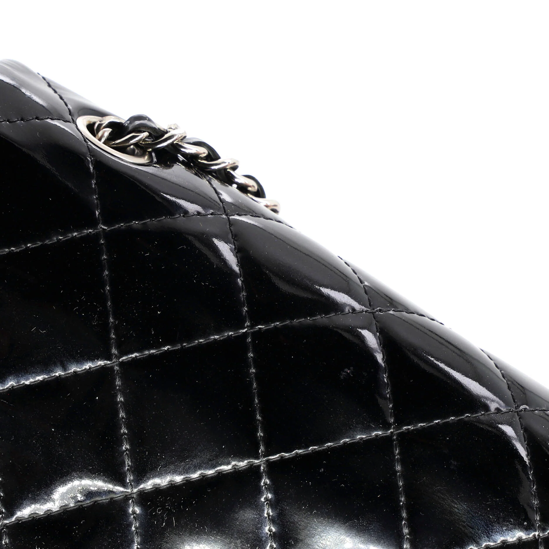 Classic Single Flap Bag Quilted Patent Extra Mini - Image 7