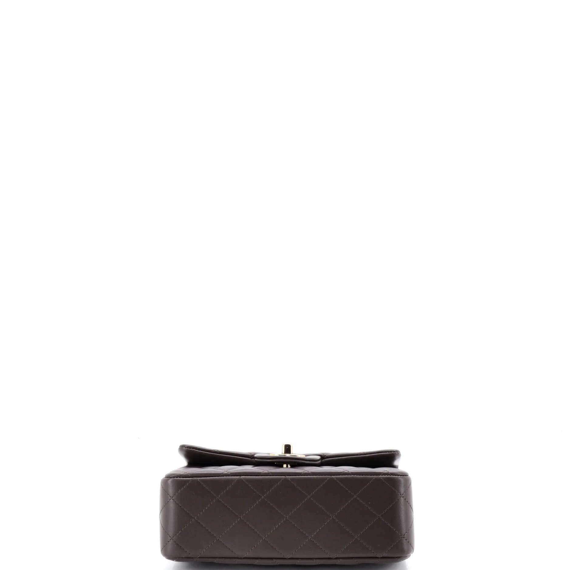 Classic Single Flap Top Handle Bag Quilted Lambskin Mini - Image 4