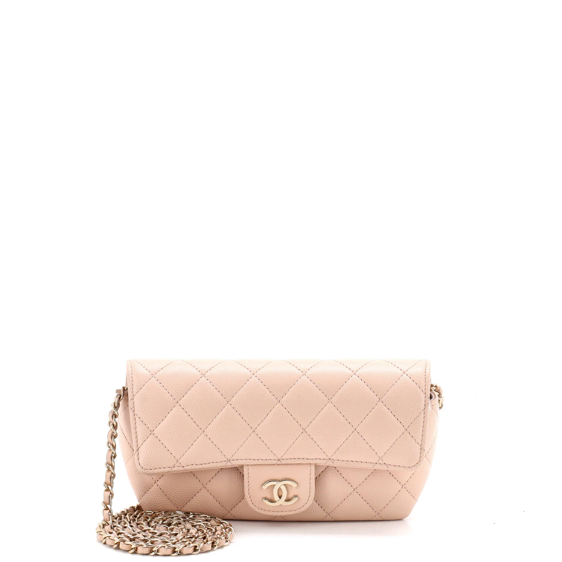 Classic Sunglasses Case with Chain Quilted Caviar