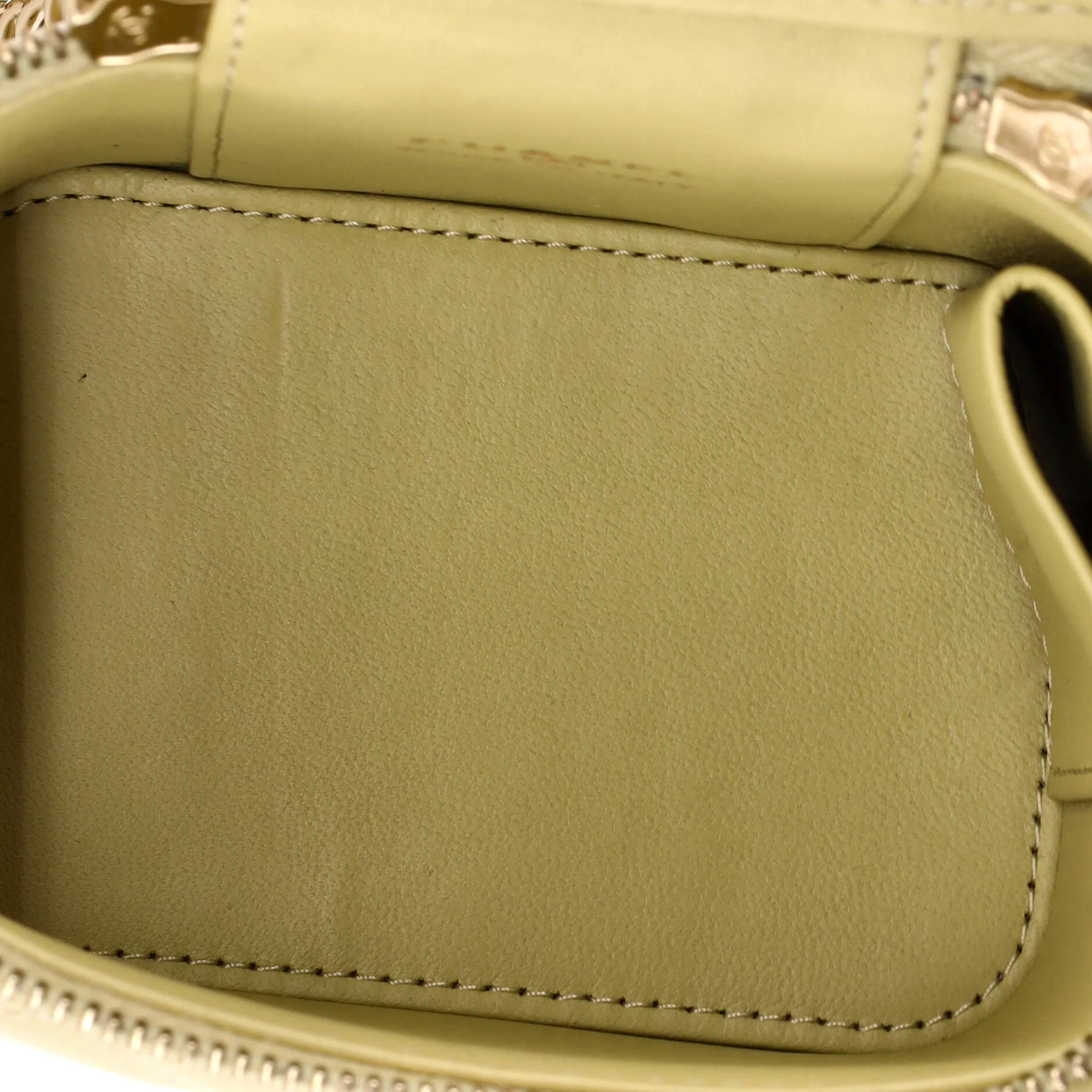 Classic Top Handle Vanity Case with Chain Quilted Lambskin Mini - Image 5