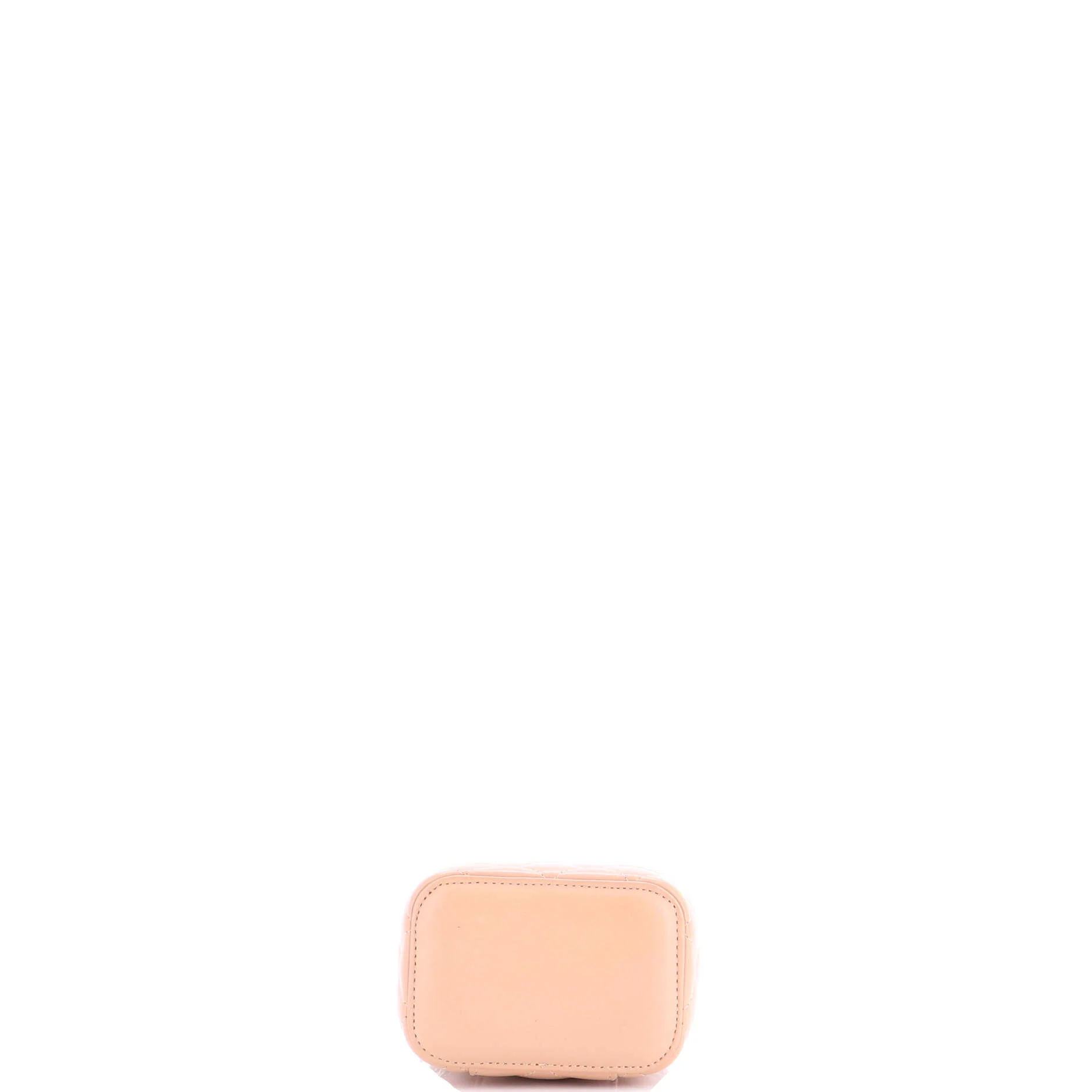 Classic Top Handle Vanity Case with Chain Quilted Lambskin Mini - Image 4