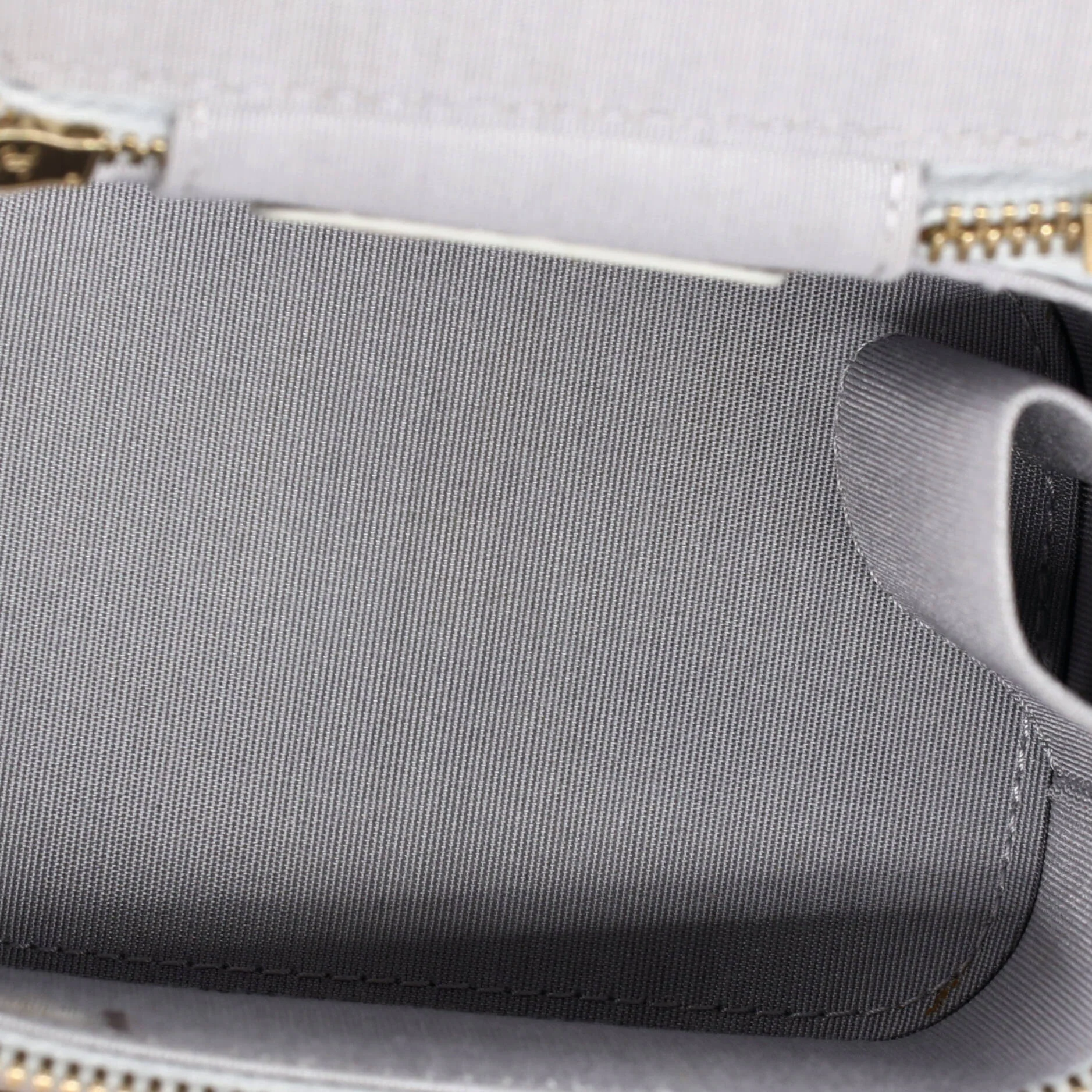 Classic Top Handle Vanity Case with Chain Quilted Lambskin Mini - Image 5