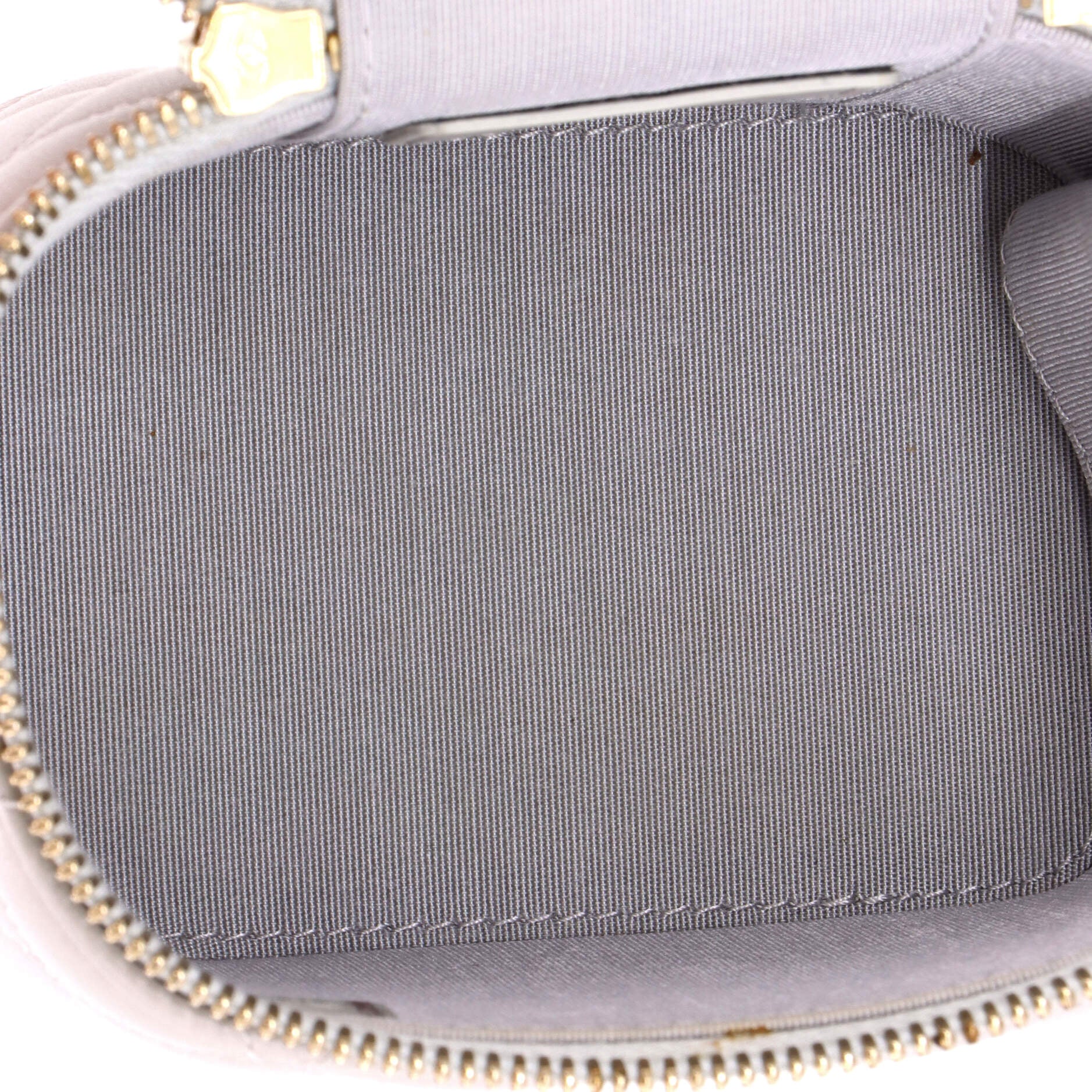 Classic Top Handle Vanity Case with Chain Quilted Lambskin Mini - Image 6
