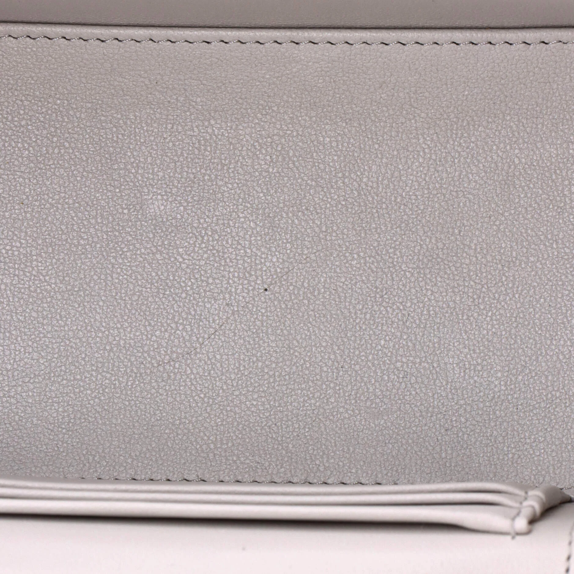 Classic Top Handle Vanity Case with Chain Quilted Lambskin Small - Image 5