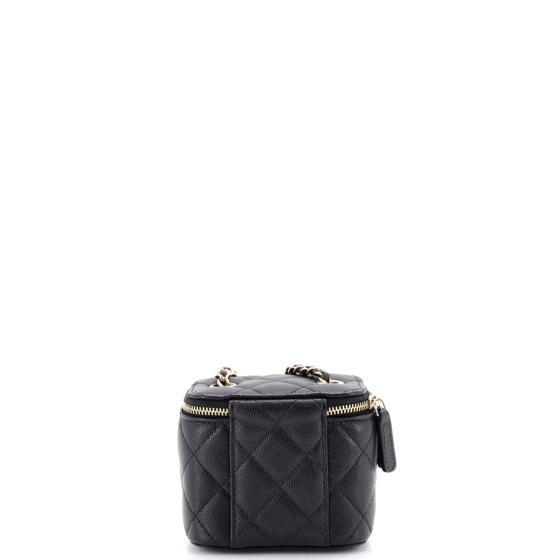 Classic Vanity Case with Chain Quilted Caviar Mini - Image 3