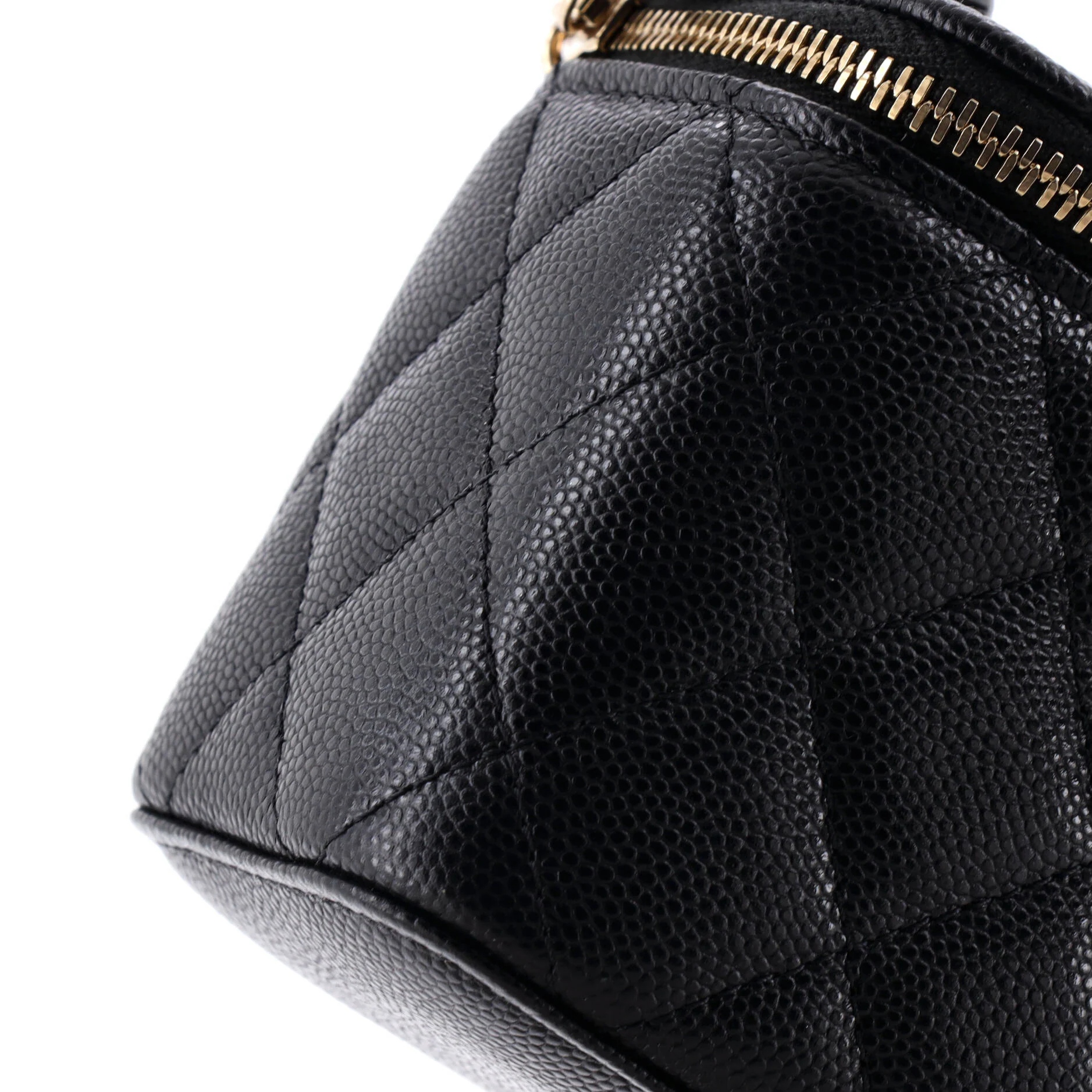Classic Vanity Case with Chain Quilted Caviar Mini - Image 6