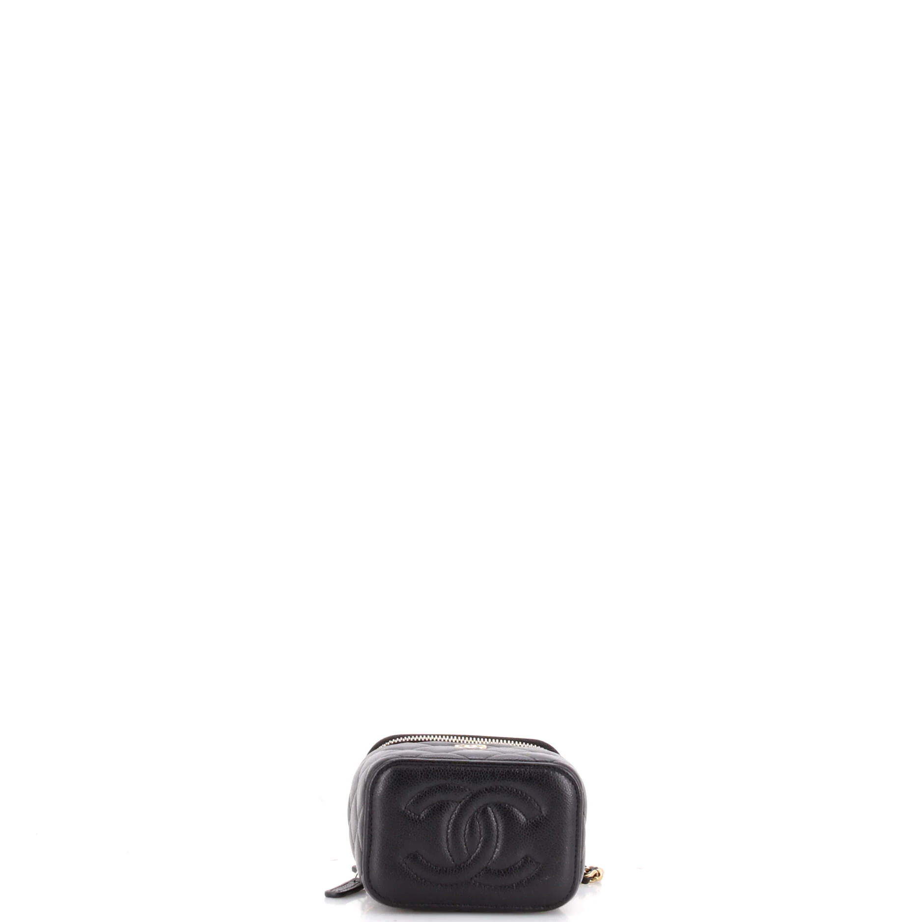Classic Vanity Case with Chain Quilted Caviar Mini - Image 4