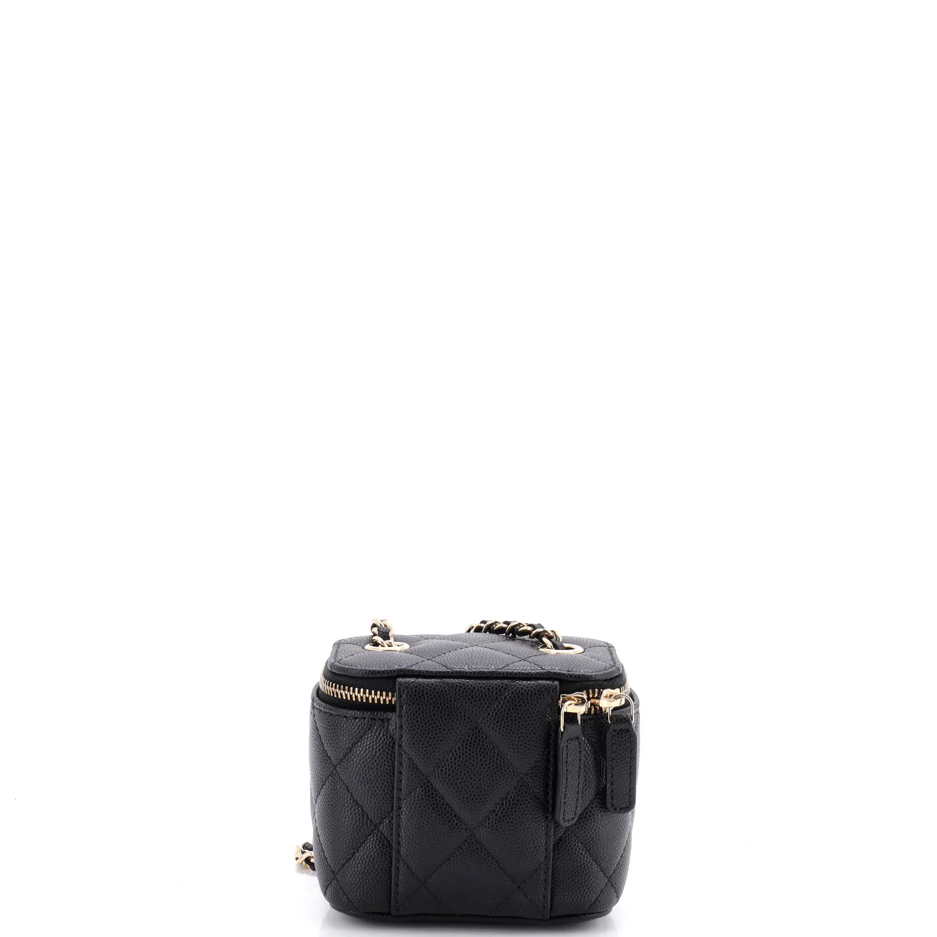 Classic Vanity Case with Chain Quilted Caviar Mini - Image 4