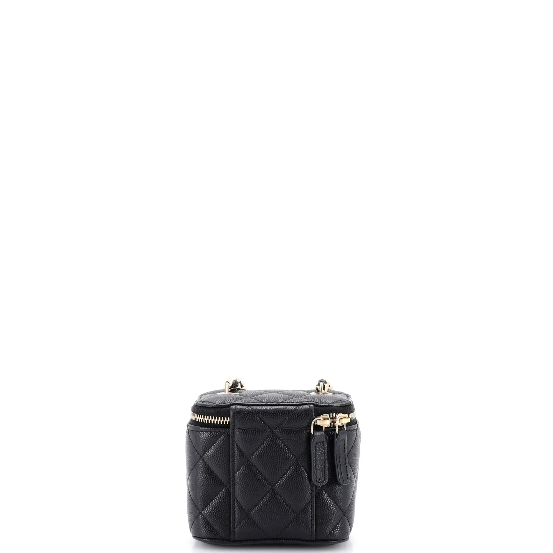 Classic Vanity Case with Chain Quilted Caviar Mini - Image 3