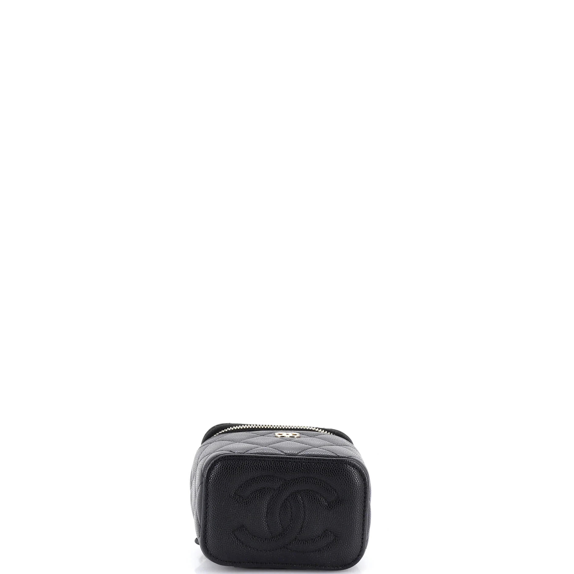Classic Vanity Case with Chain Quilted Caviar Mini - Image 4