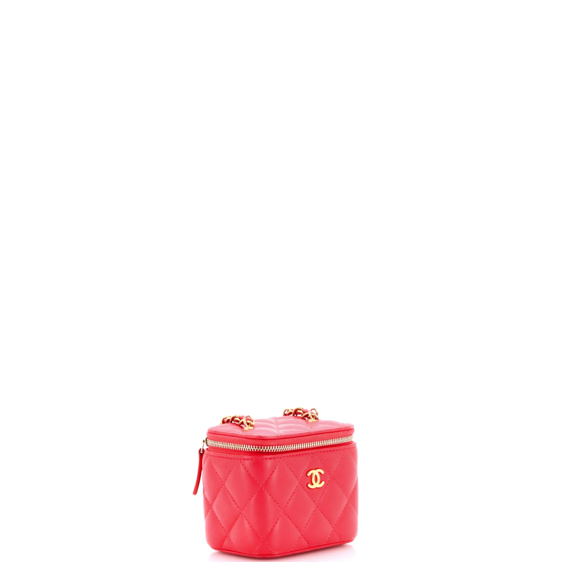 Classic Vanity Case with Chain Quilted Lambskin Mini - Image 2