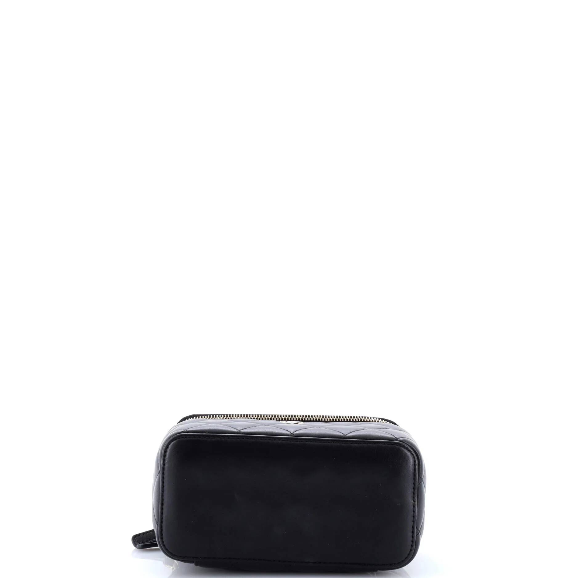 Classic Vanity Case with Chain Quilted Lambskin Small - Image 5