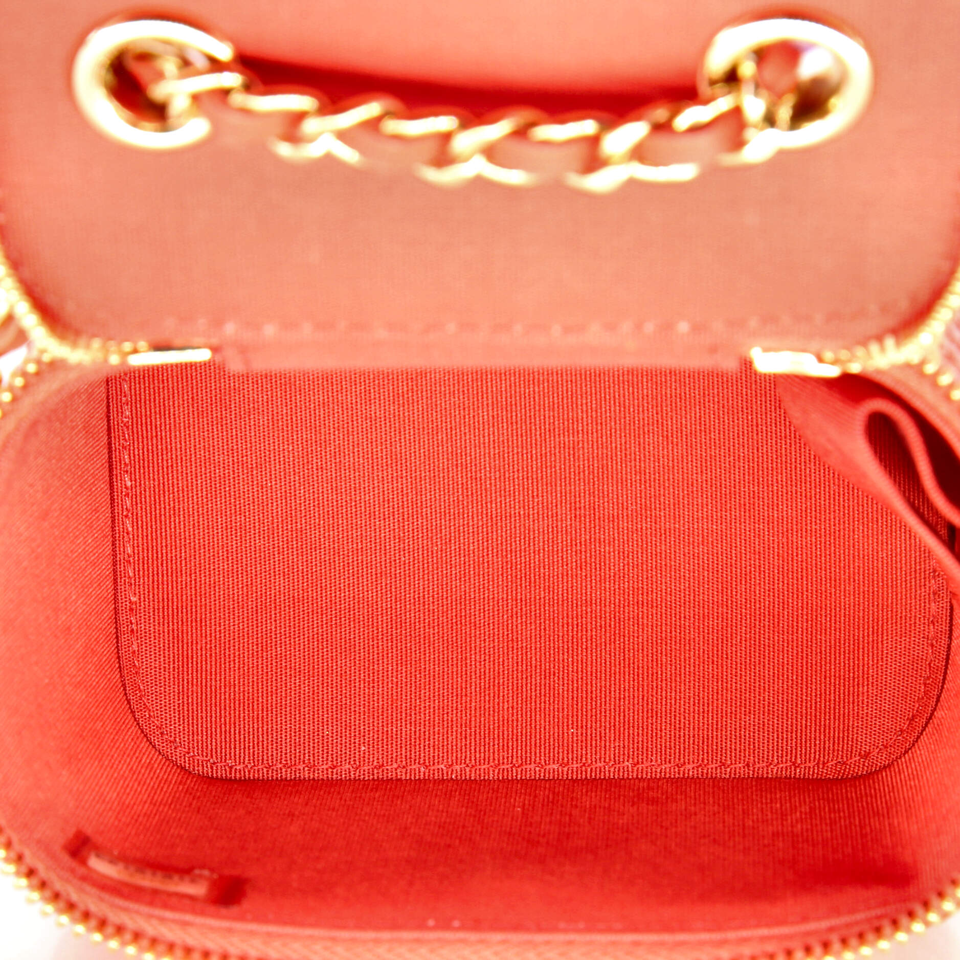 Classic Vanity Case with Chain Striped Raffia and Jute Mini - Image 5