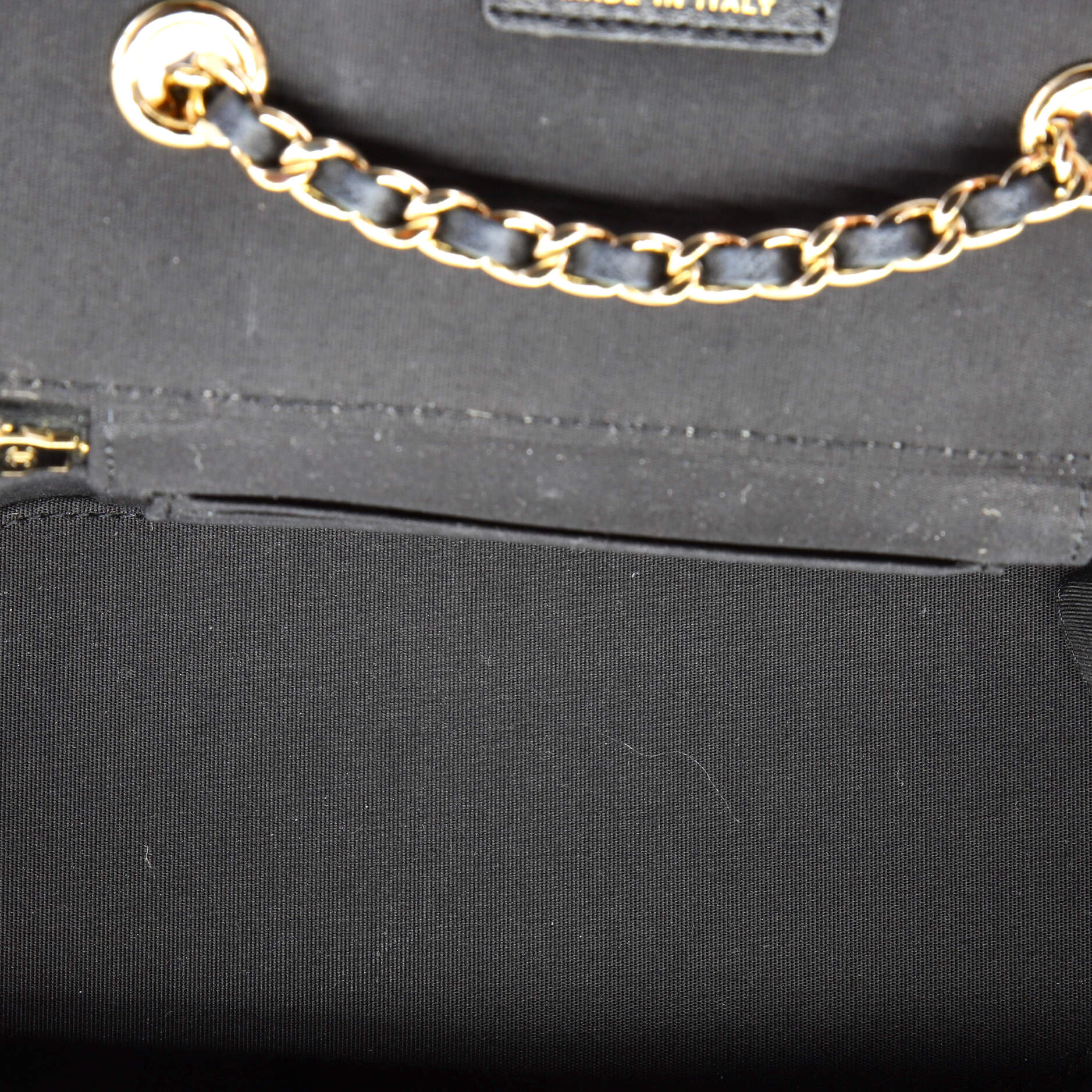 Classic Vanity Case with Chain Striped Raffia and Jute Small - Image 6