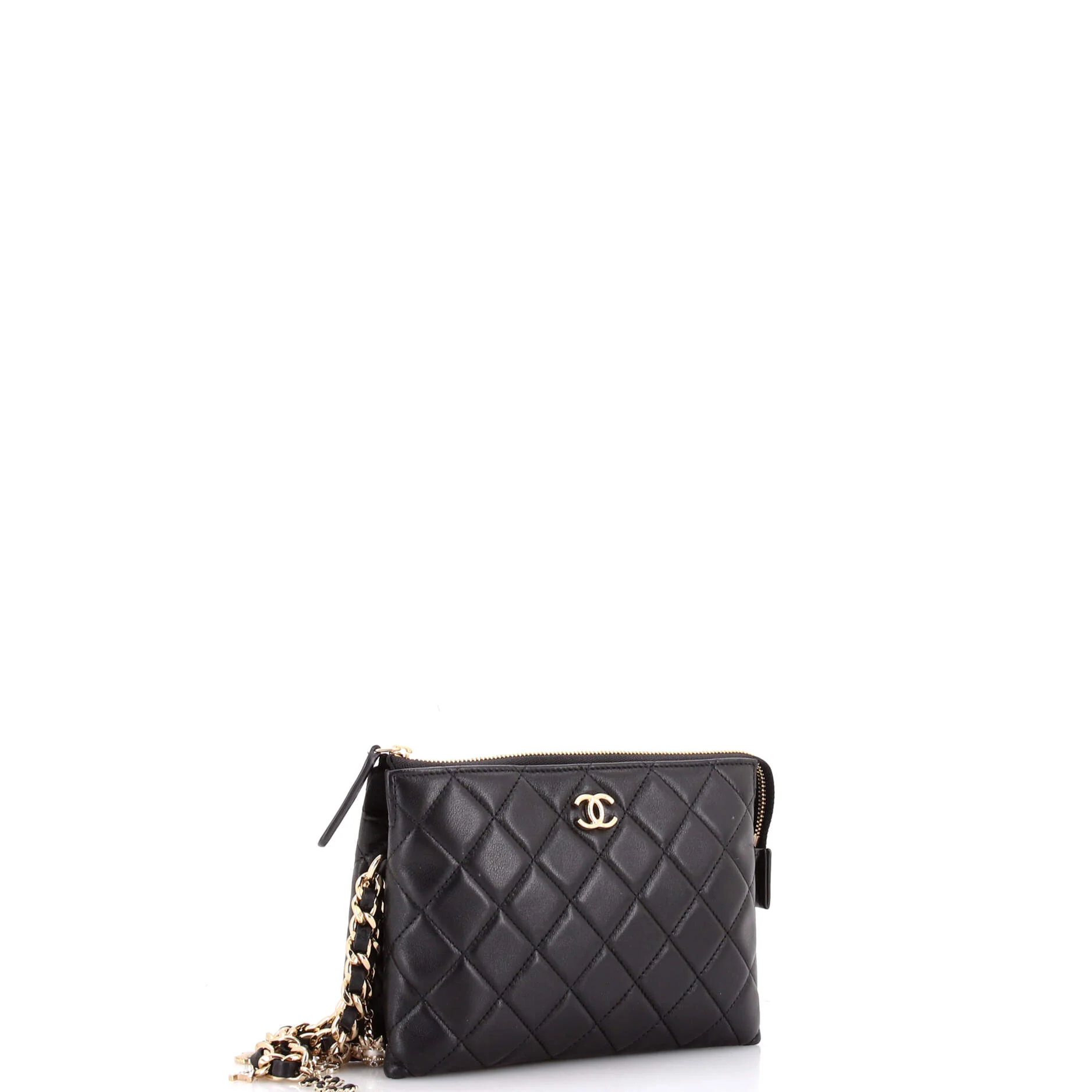 Coco Charms Wristlet Pouch Quilted Lambskin - Image 3