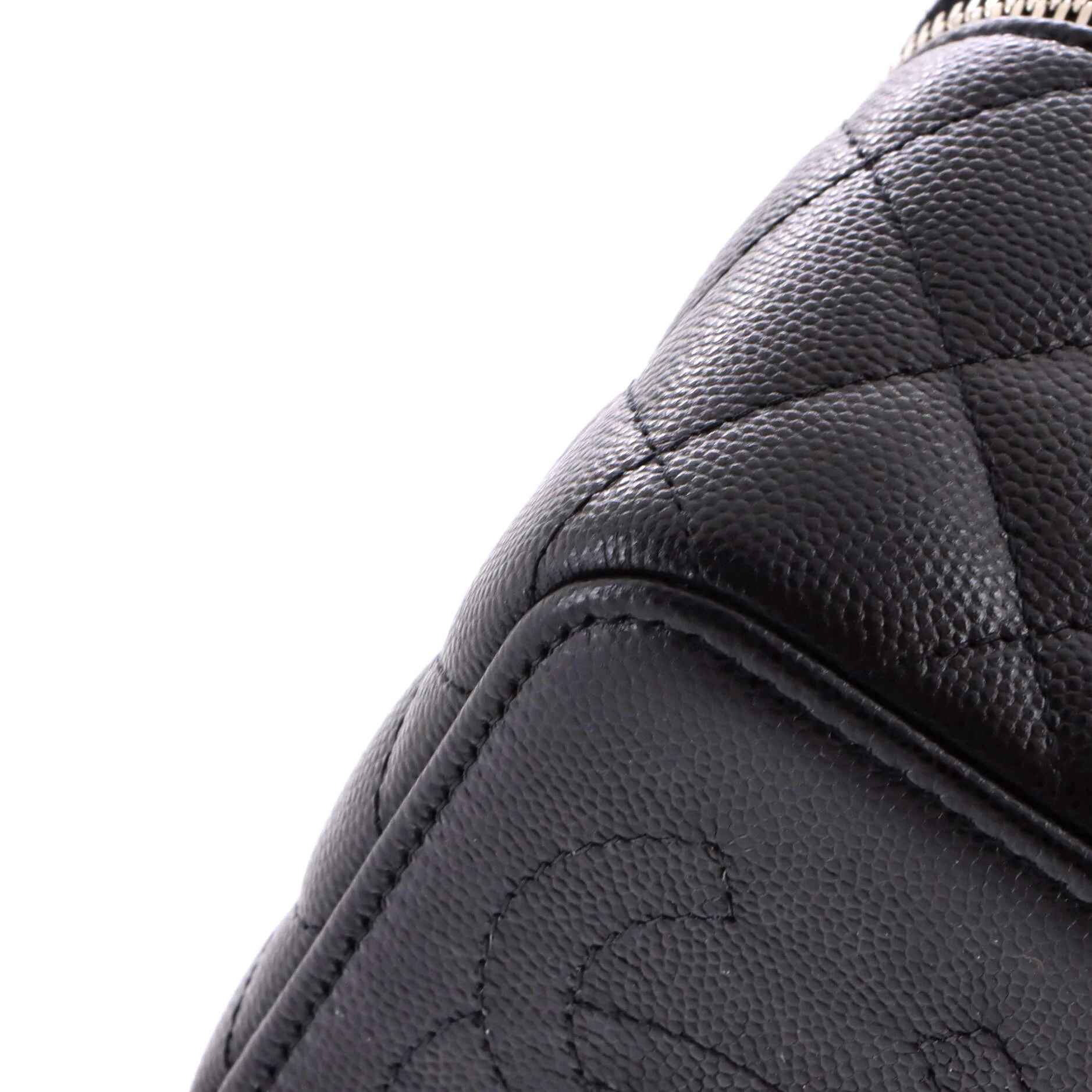 Coco Enamel Strap Vanity Case with Chain Quilted Caviar Mini - Image 7