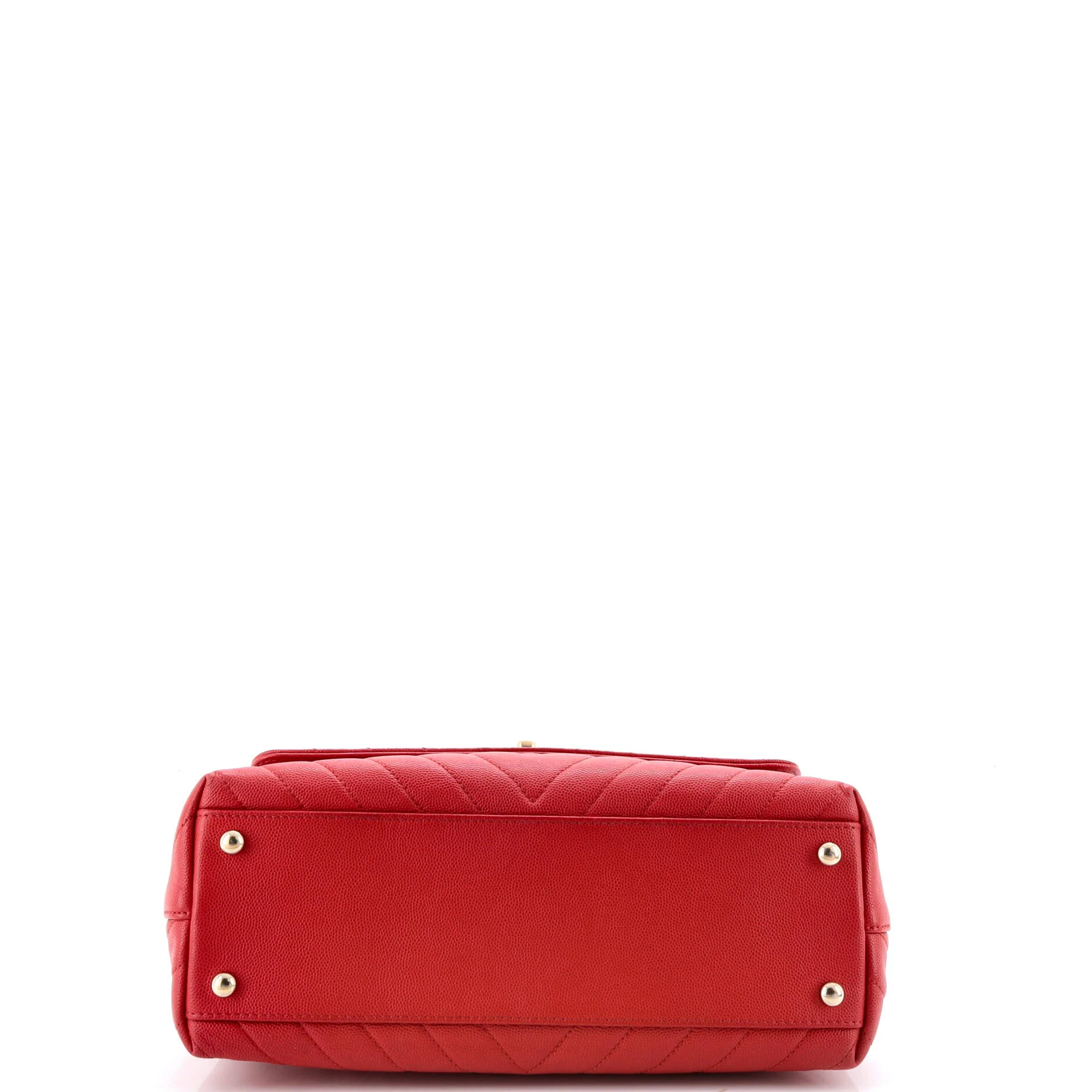 Coco Top Handle Bag Chevron Caviar Small - Image 4