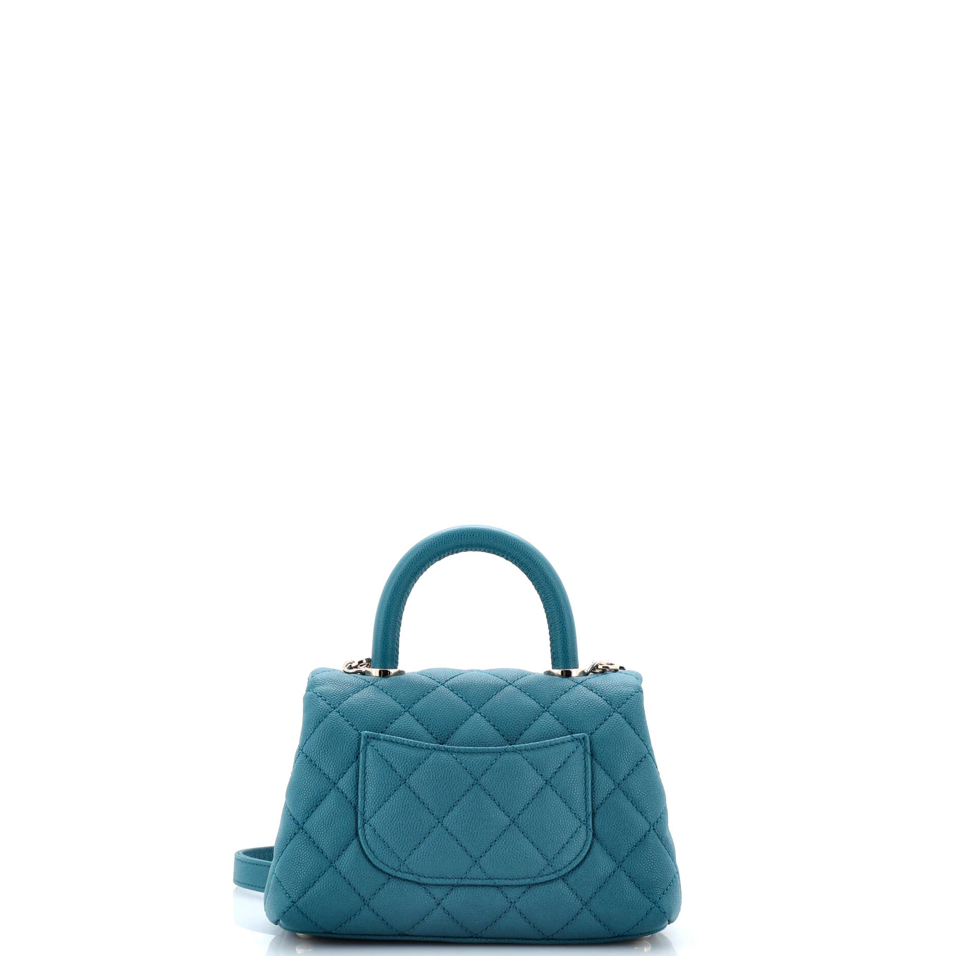 Coco Top Handle Bag Quilted Caviar Extra Mini - Image 3