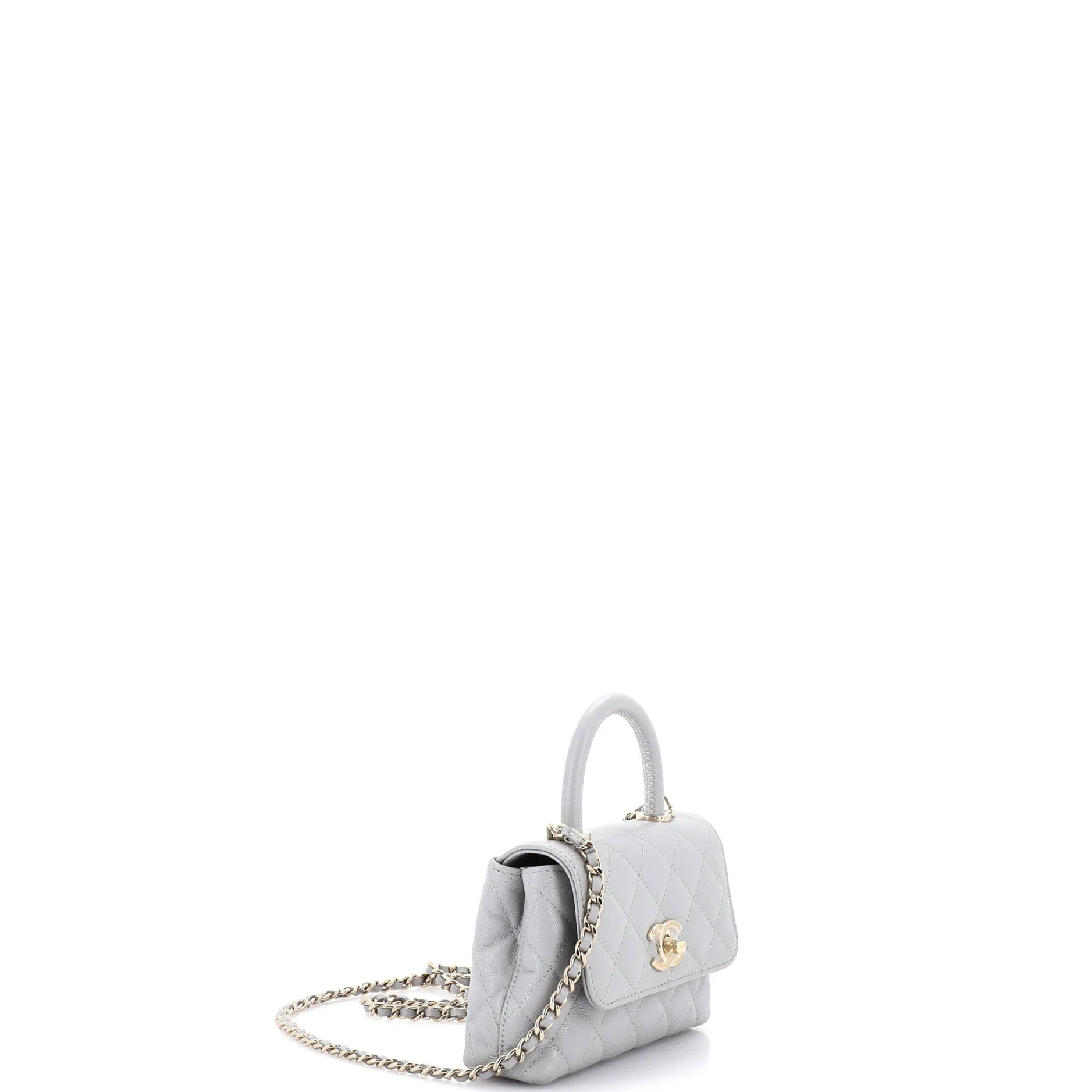 Coco Top Handle Bag Quilted Caviar Extra Mini - Image 2