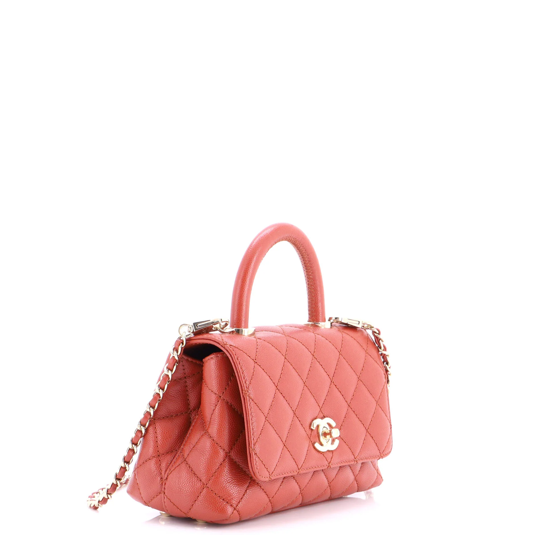 Coco Top Handle Bag Quilted Caviar Extra Mini - Image 2