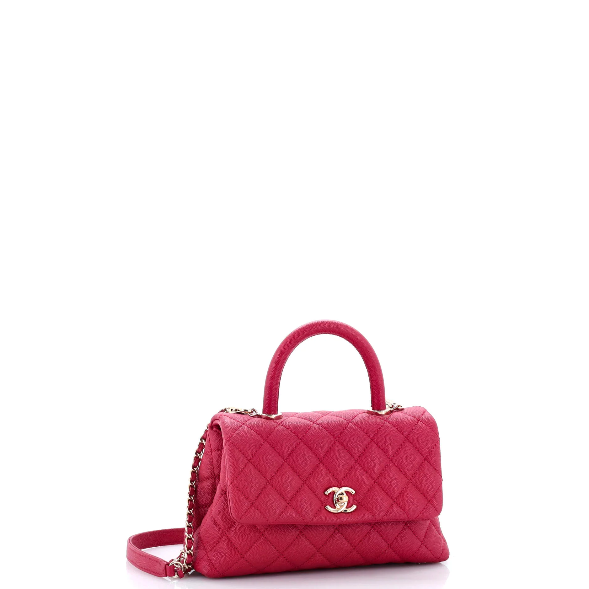 Coco Top Handle Bag Quilted Caviar Mini - Image 2