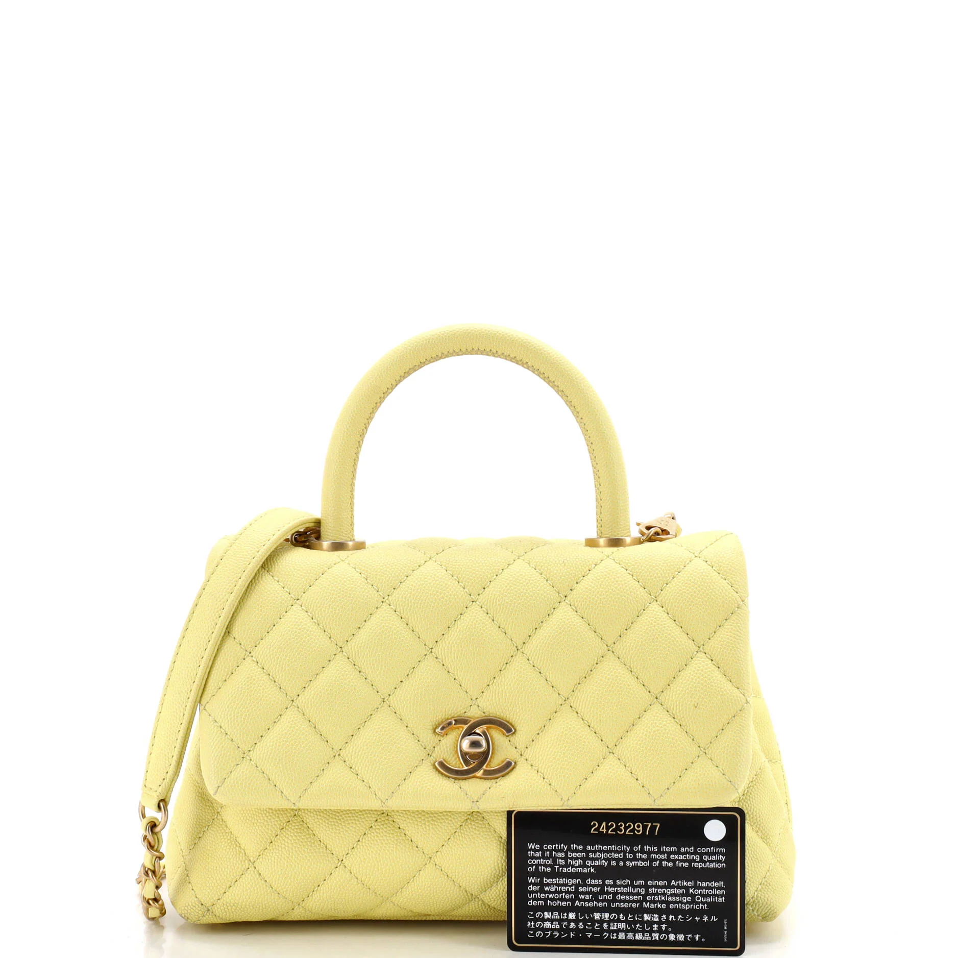 Coco Top Handle Bag Quilted Caviar Mini - Image 2