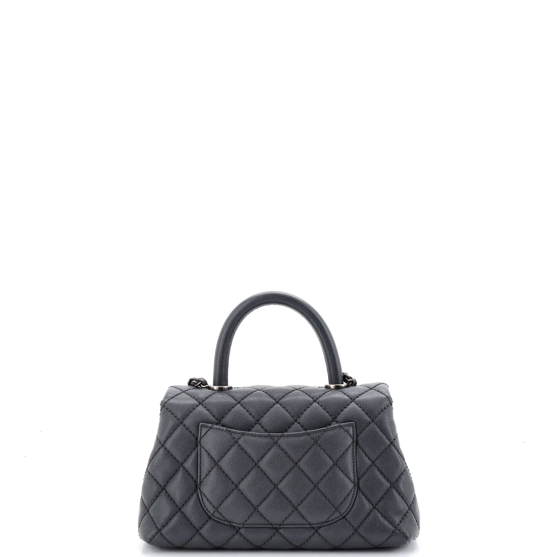 Coco Top Handle Bag Quilted Caviar Mini - Image 4